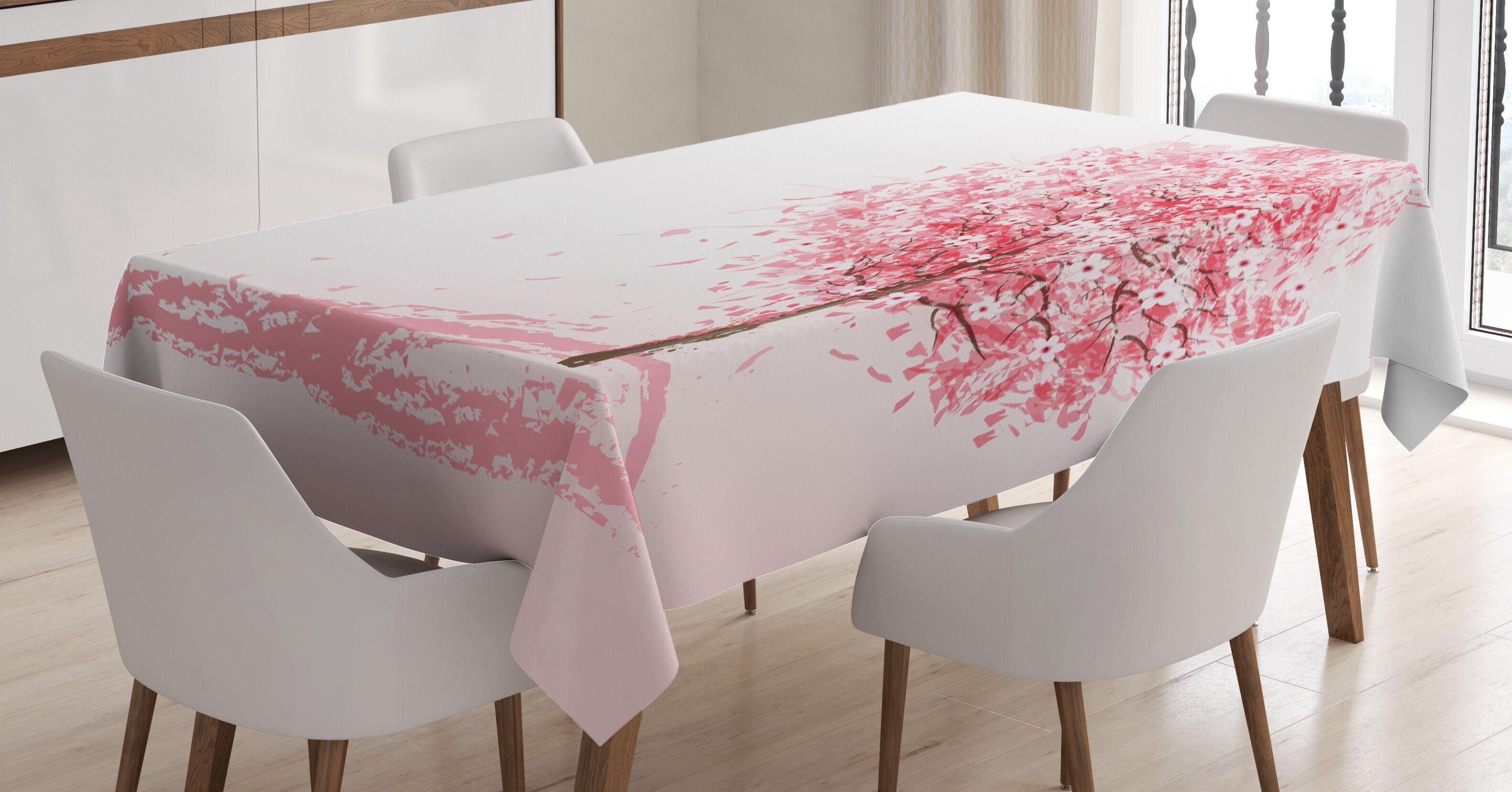 Abakuhaus Tischdecke Farbfest Waschbar Für den Außen Bereich geeignet Klare Farben, japanisch Far East Sakura Bloom