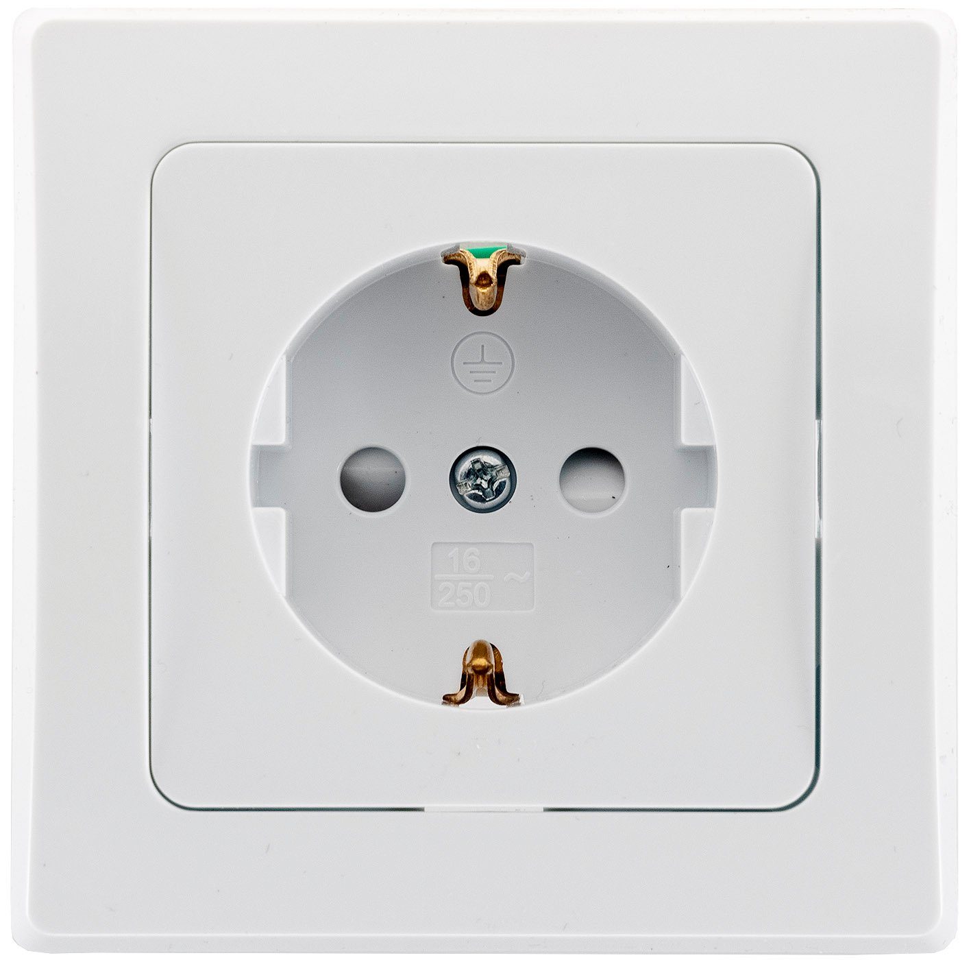 Steckdose Schalter & Steckdosen Serie DELPHI weiß (Steckdose Steckdosen Schuko