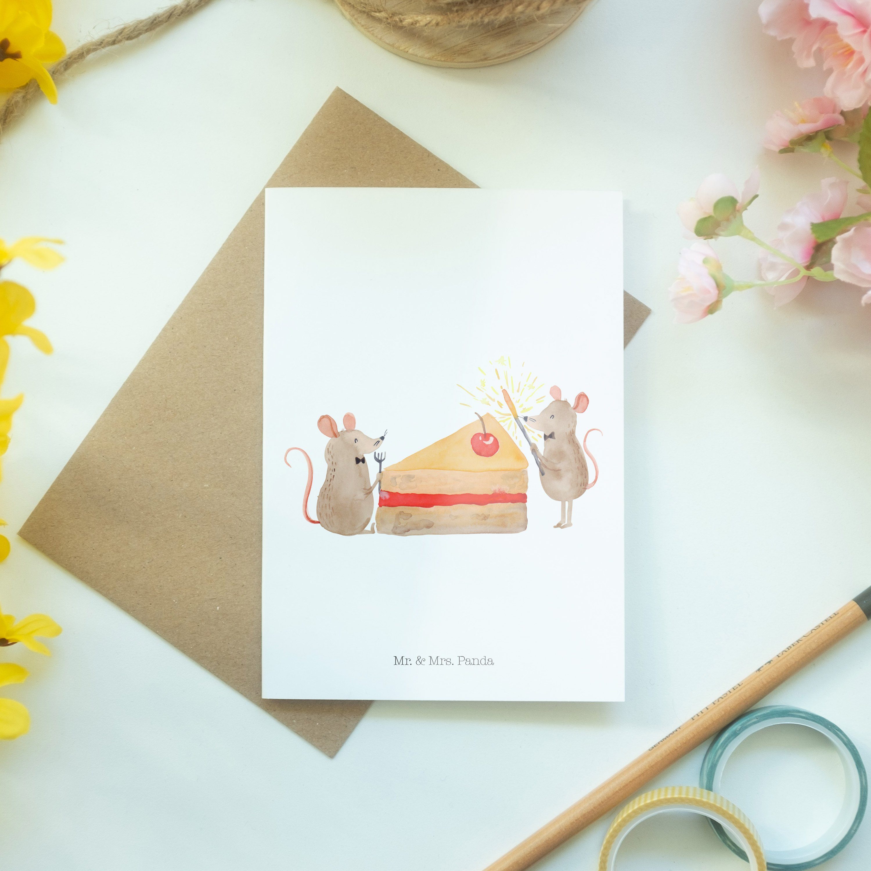 Panda Grußkarte & - Kuchen - Geschenk, Mäuse Party, Mr. Weiß Geburtsta Geburtstagsgeschenk, Mrs.
