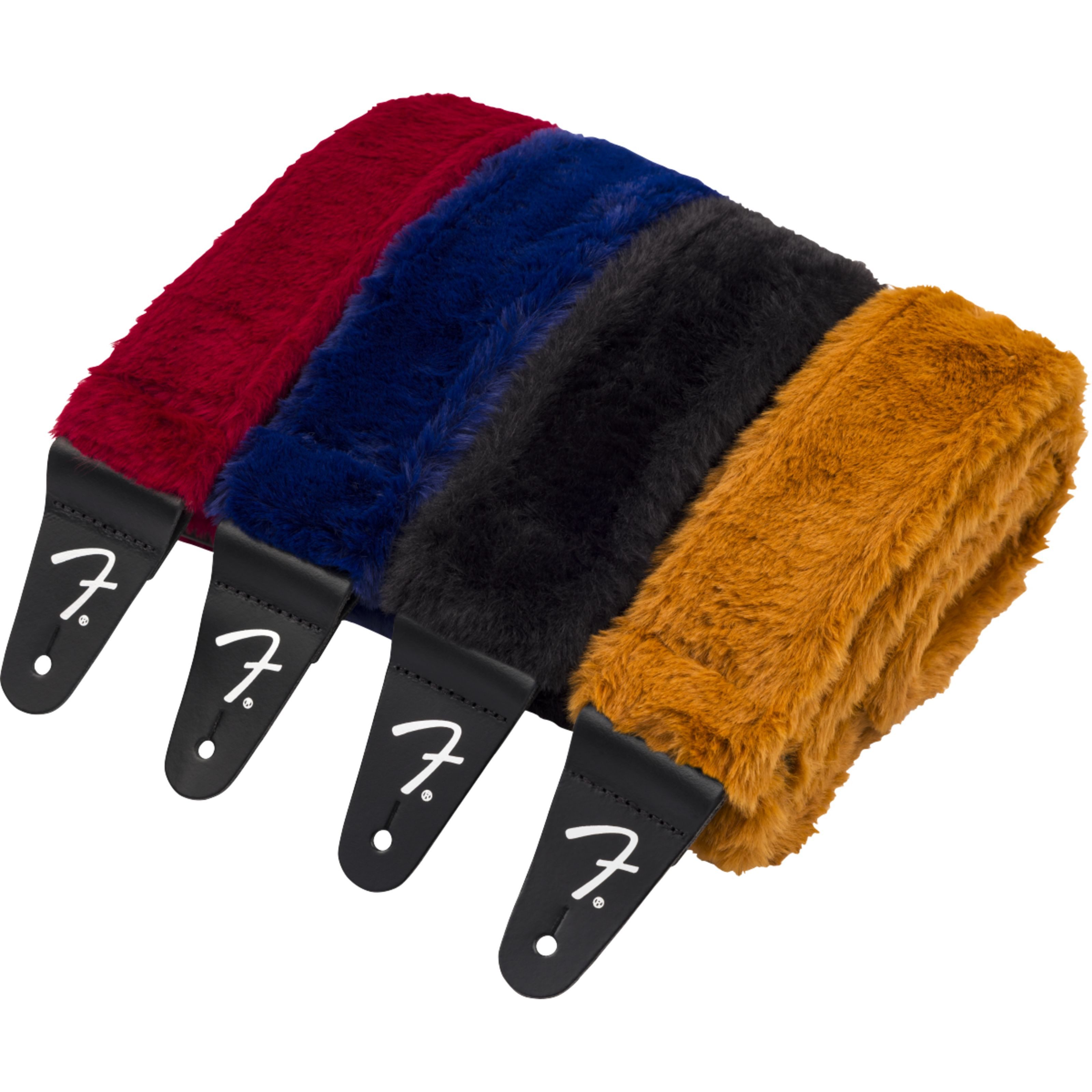 Fender Gitarrengurt, Supersoft Strap "Poodle Plush" Black - Gitarrengurt