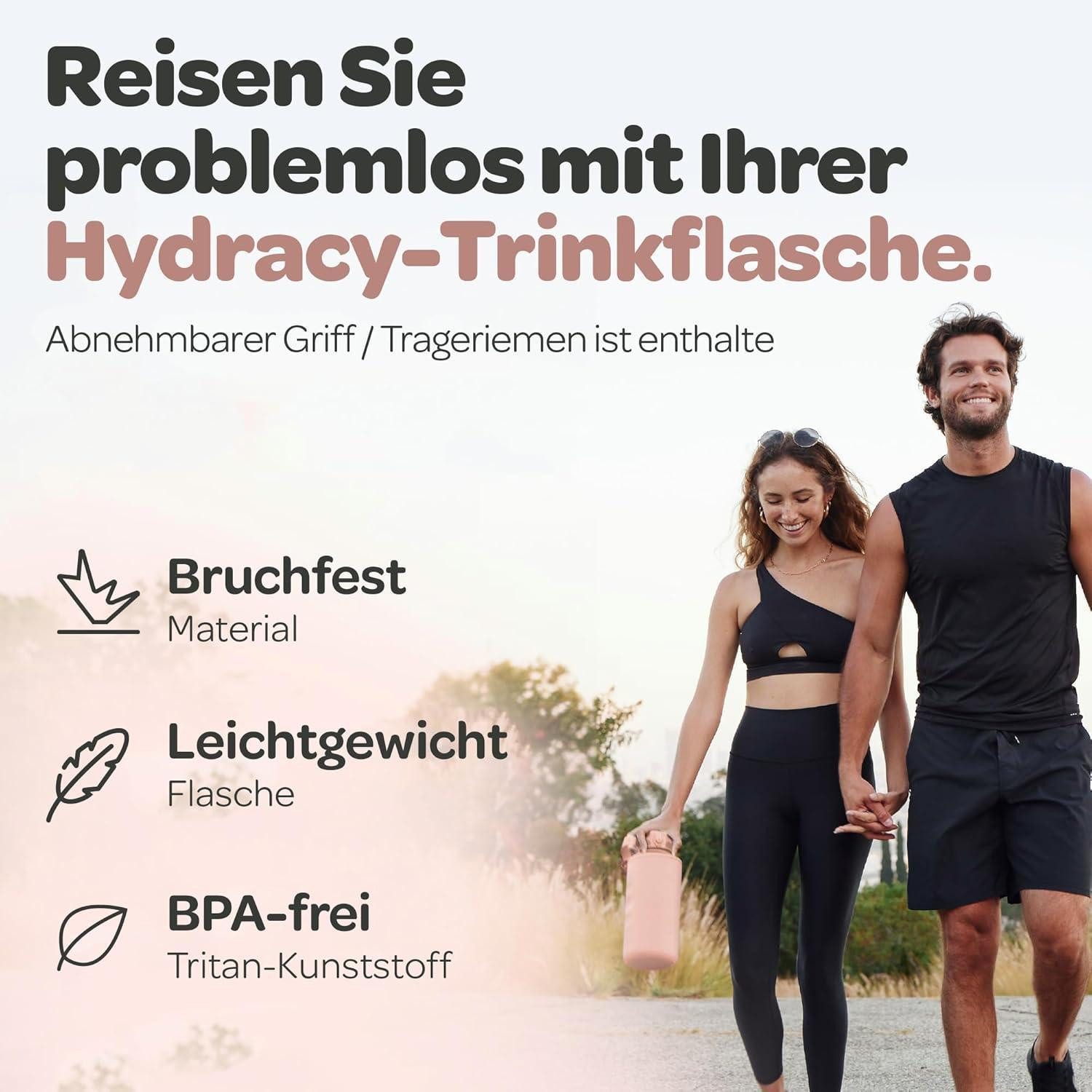 LuxusKollektion Trinkflasche Trinkflasche Fruchteinsatz BPA frei 2L Schnelltrink Rosa Gold