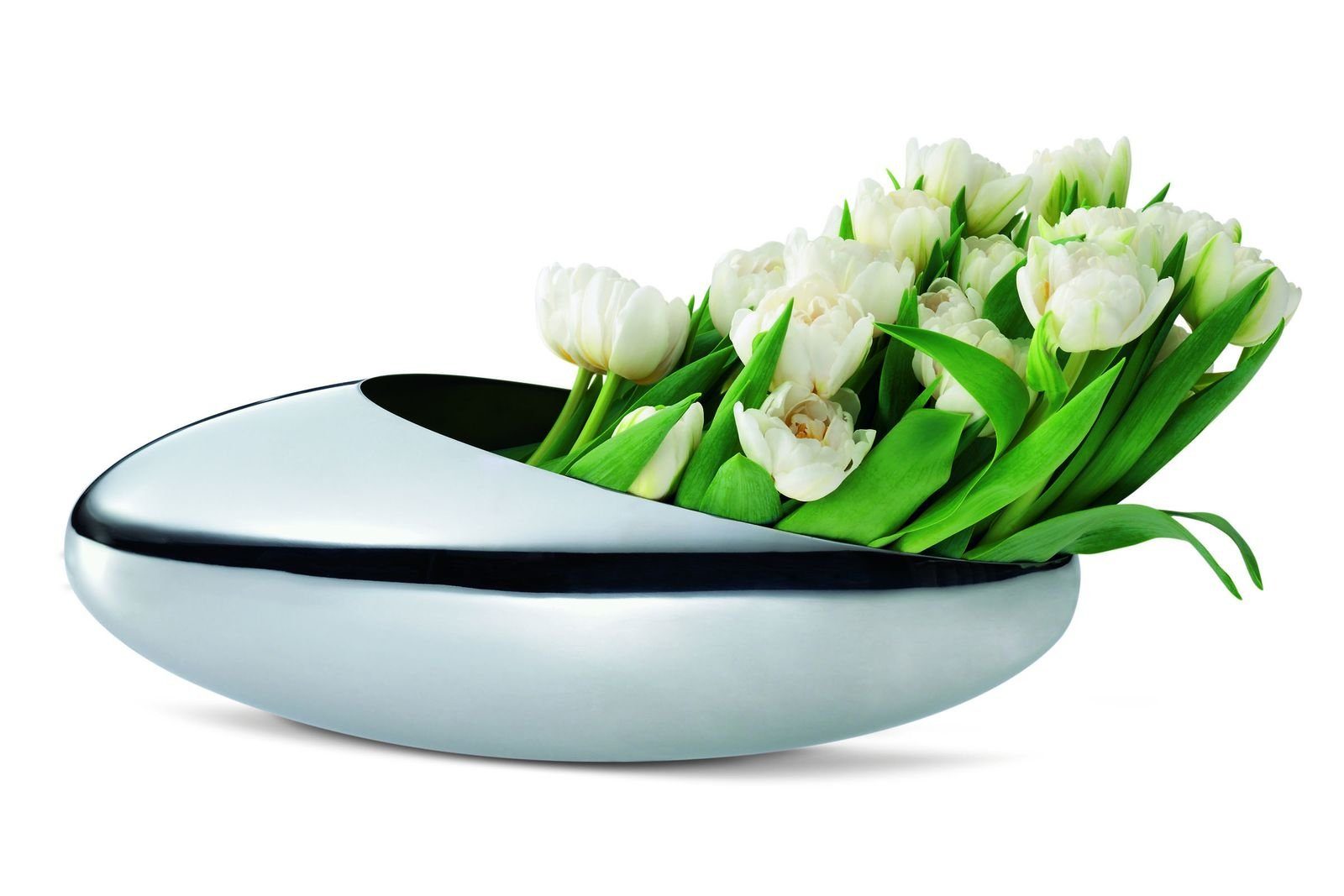 PHILIPPI Dekovase COCOON Vase Tulpenvase Edelstahl hochglanzpoliert, COCOON Vase Tulpenvase Edelstahl hochglanzpoliert