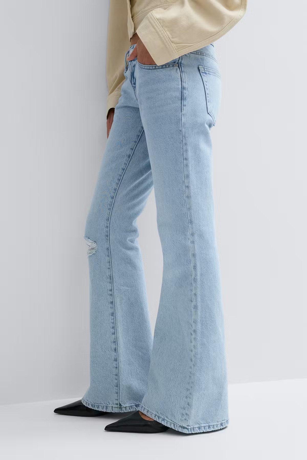 Gina Tricot Schlaghose Low full length flare jeans