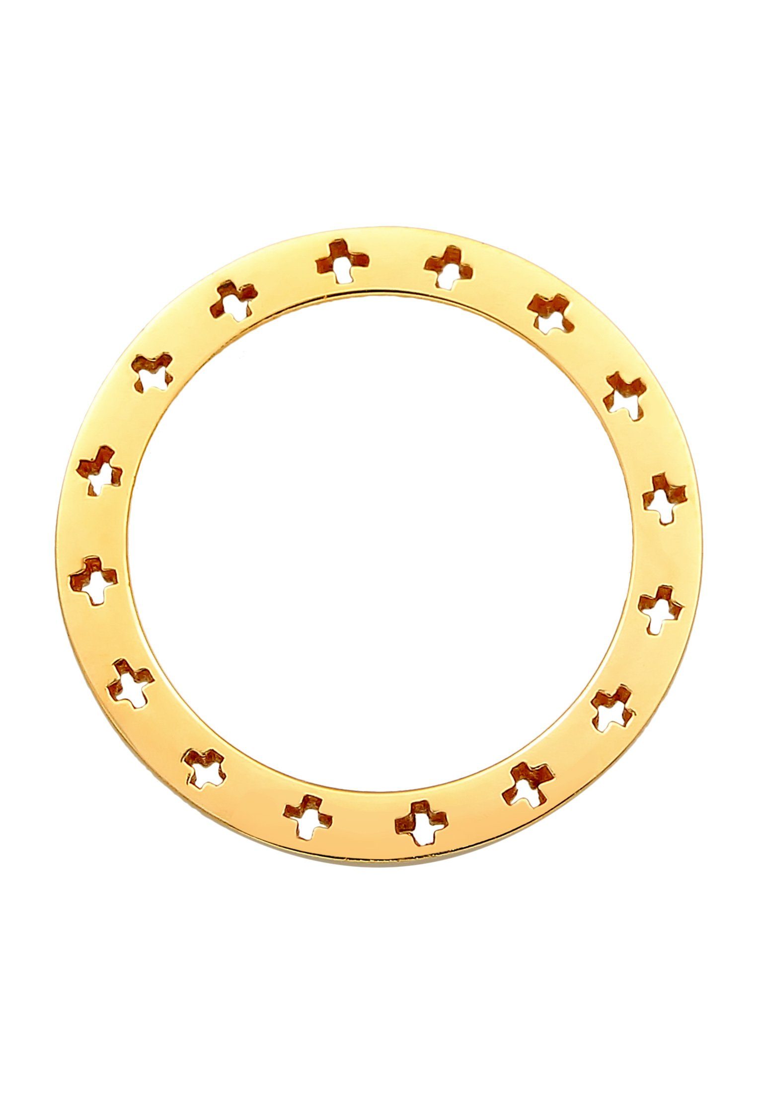 Elli Fingerring Kreuz Side Cut Out Bandring 925 Silber