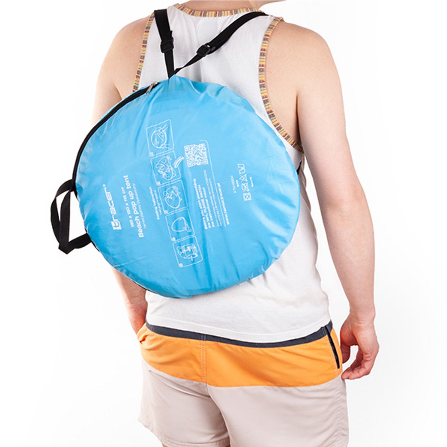 Tracer Strandmuschel, Personen: 2, mit automatischem Aufbau-Mechanismus; 160 x 150 x 115 cm