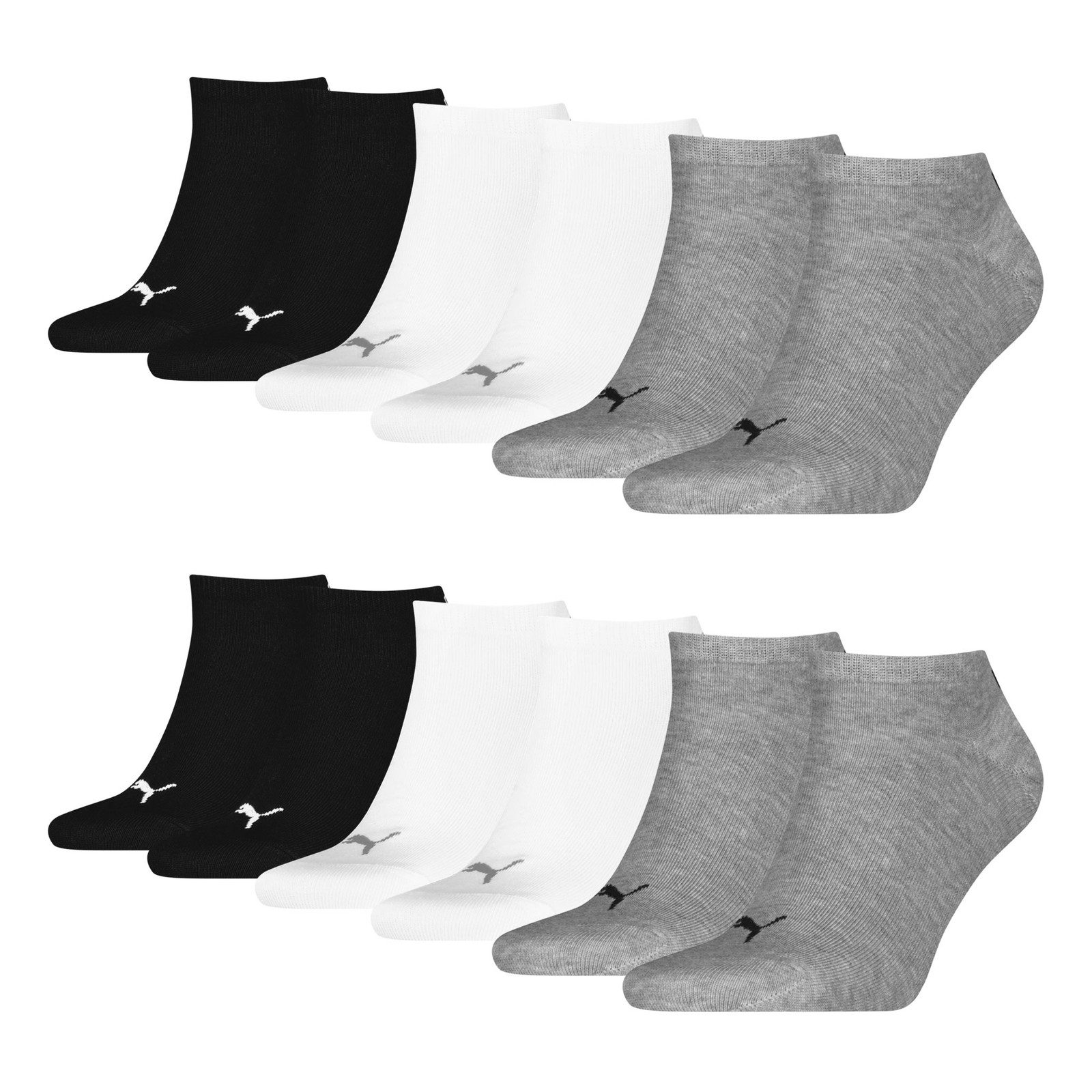 PUMA Sneakersocken Soft Cotton (6-Paar) mit Cat-Logo und PUMA-Schriftzug