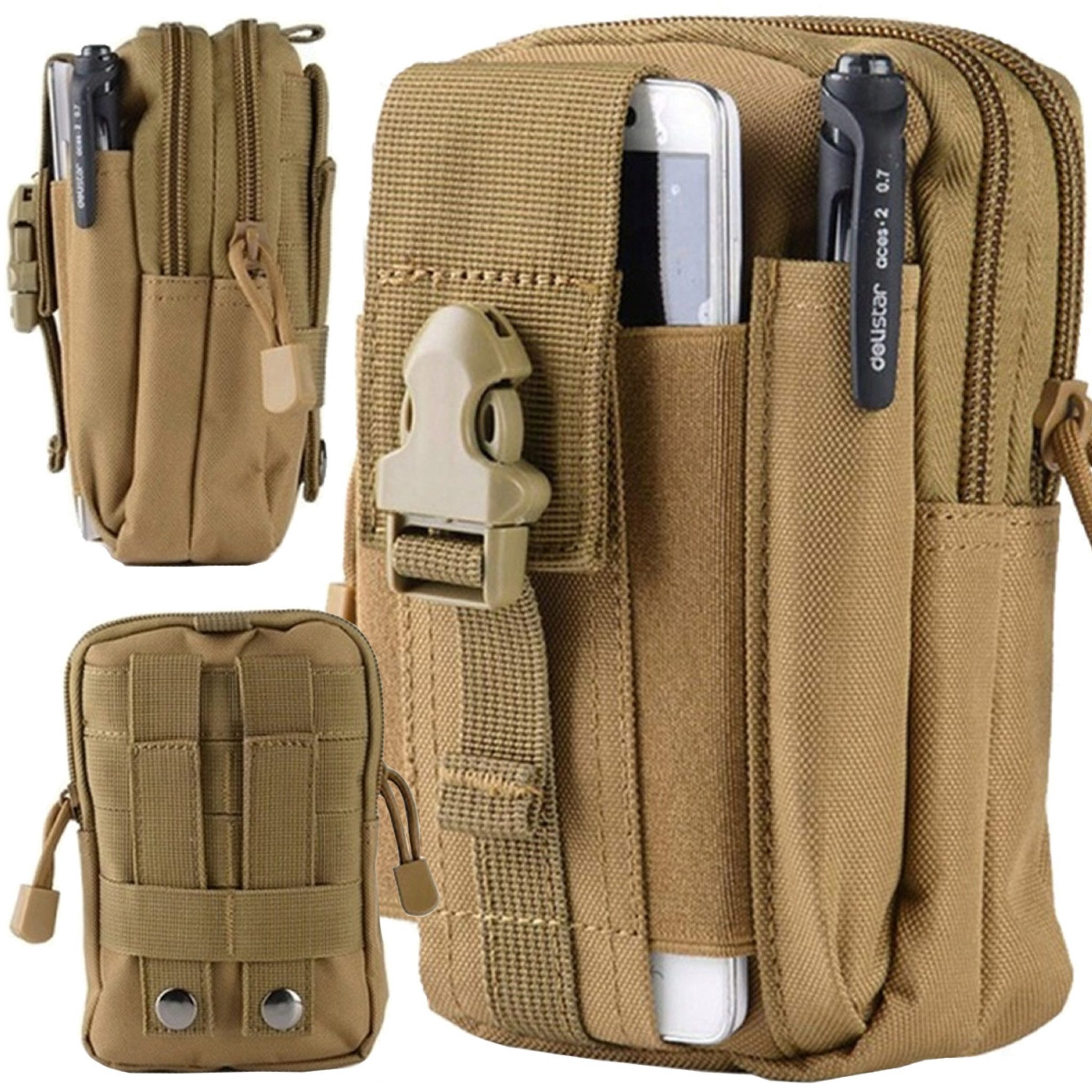 LA CUTE Bauchtasche Hüfttasche braun, kompakt, multifunktional Outdoor-Akti günstig online kaufen