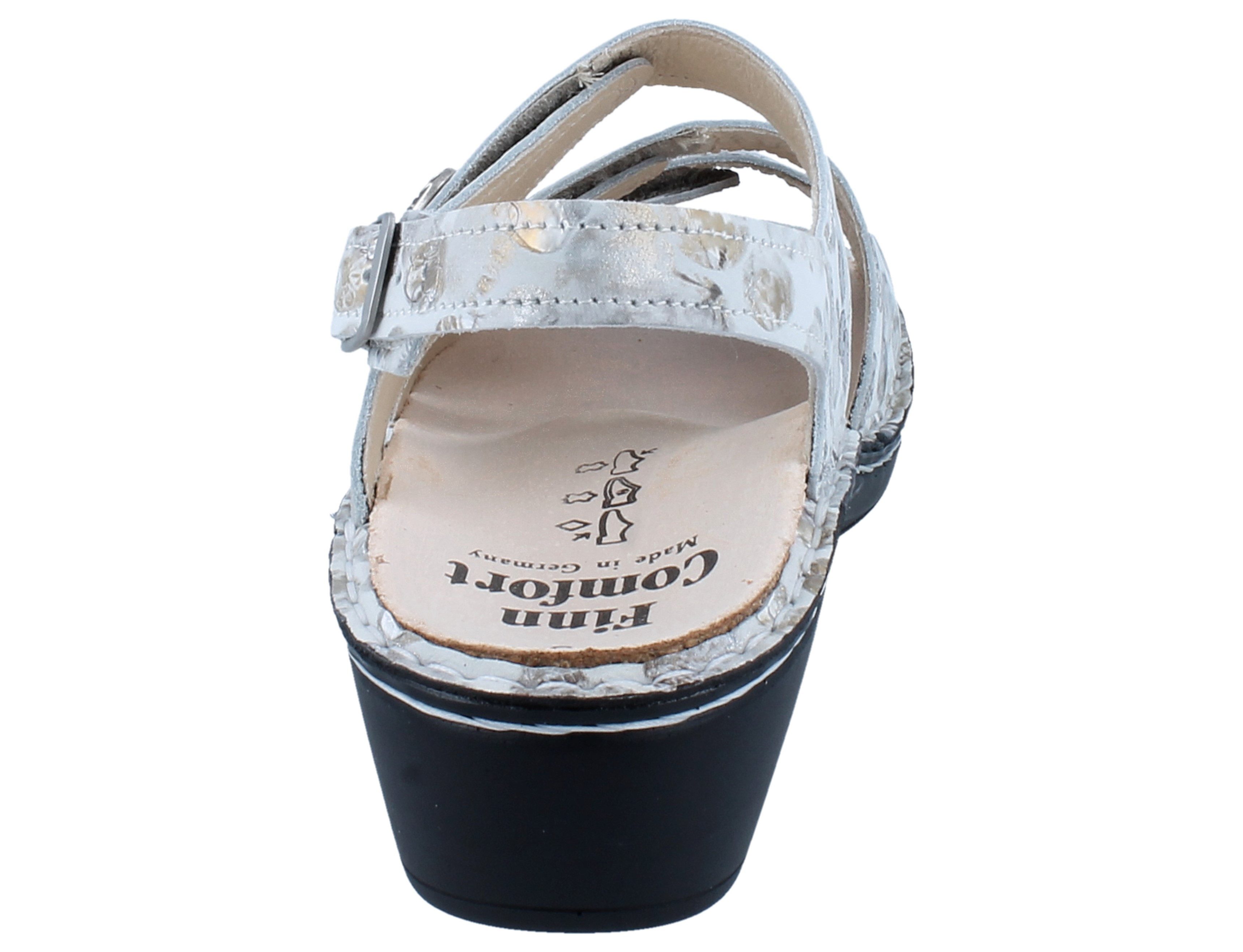 Finn Comfort FINN COMFORT Aversa Damen Sandale grau Leder - Größe: UK 5 Sandale Wechselfußbett
