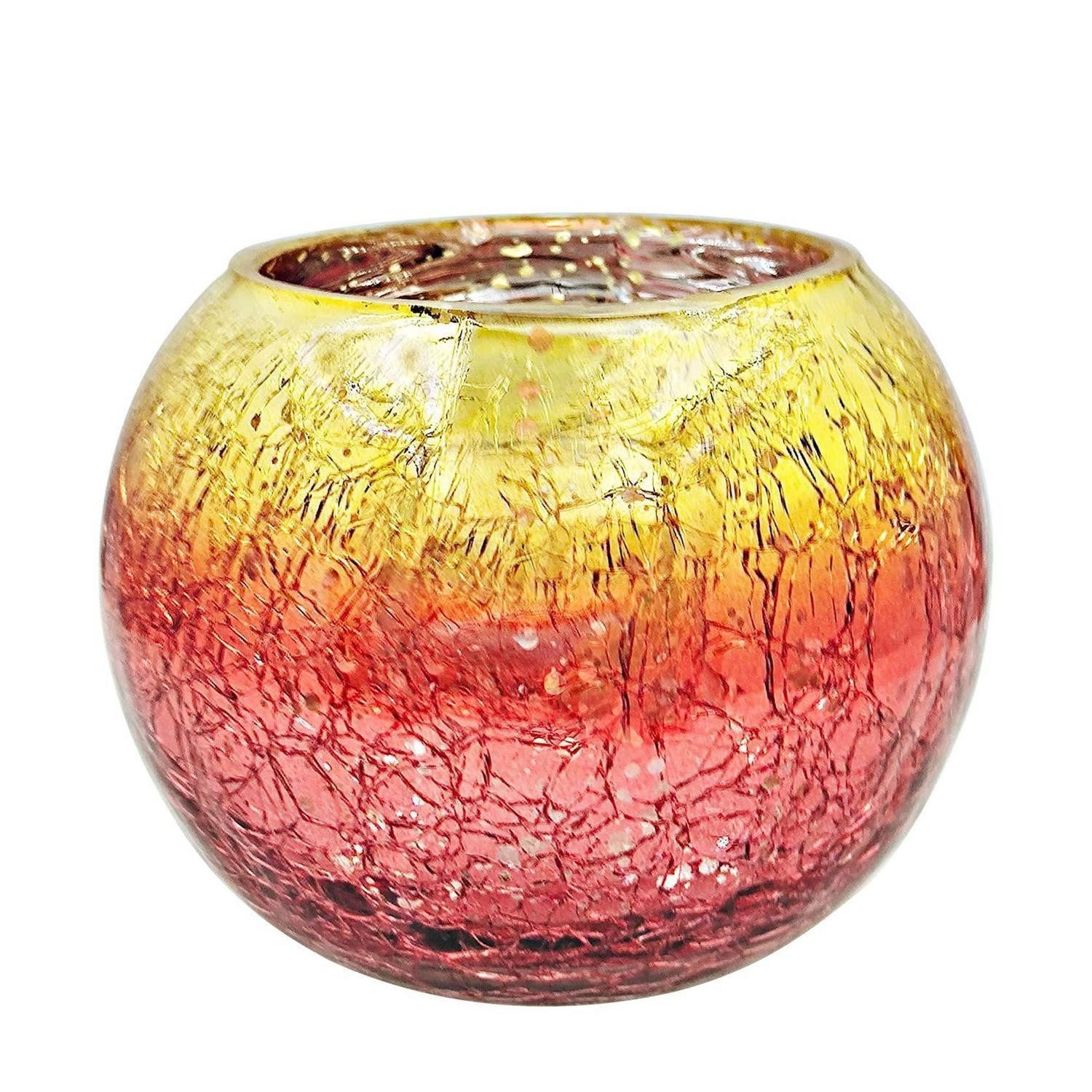 LuxusKollektion Teelichthalter Kerzenhalter Mosaik Farbverlauf Gelb/Orange (1 St)