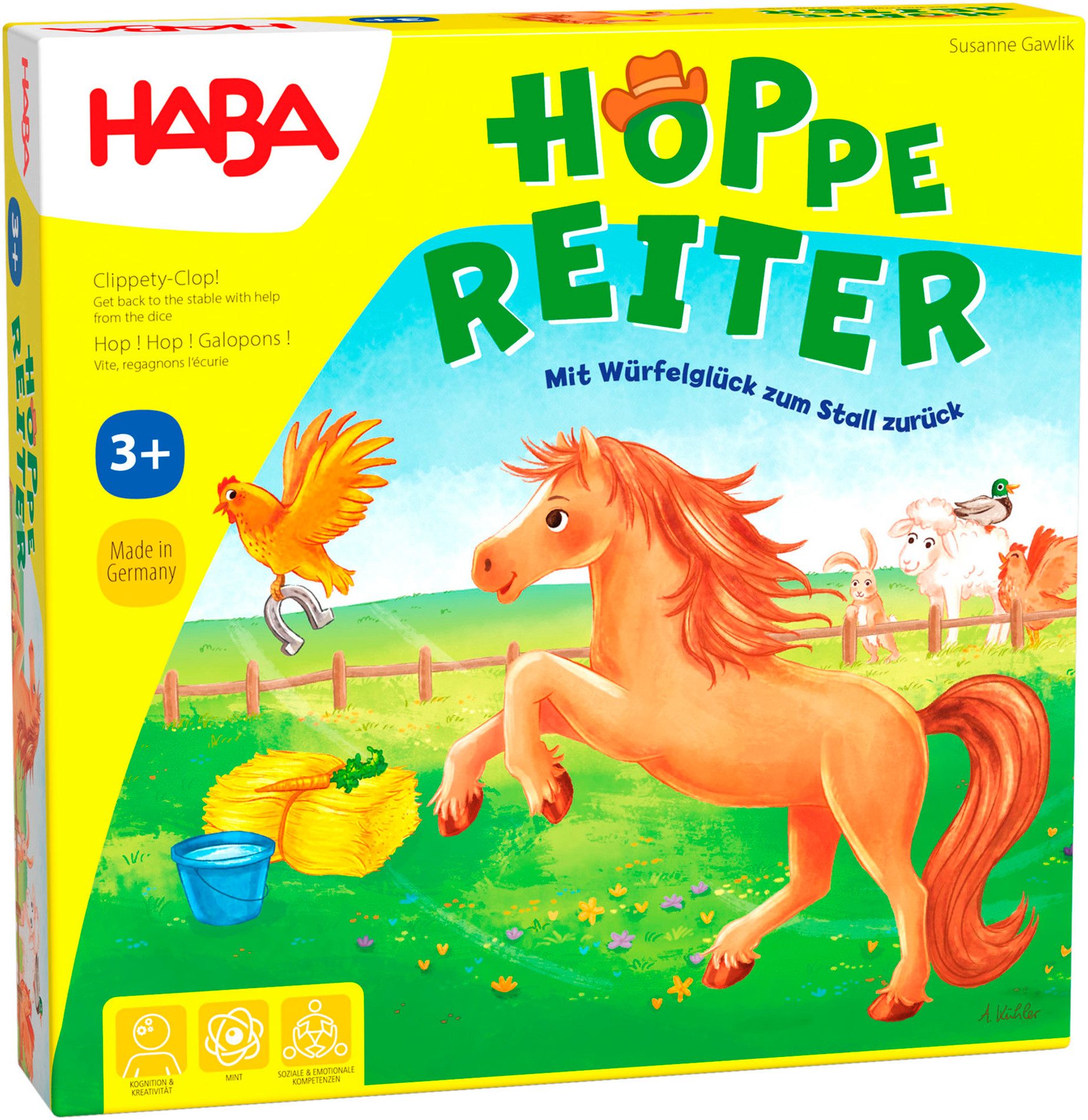 Haba Spiel Hoppe Reiter, Made in Germany
