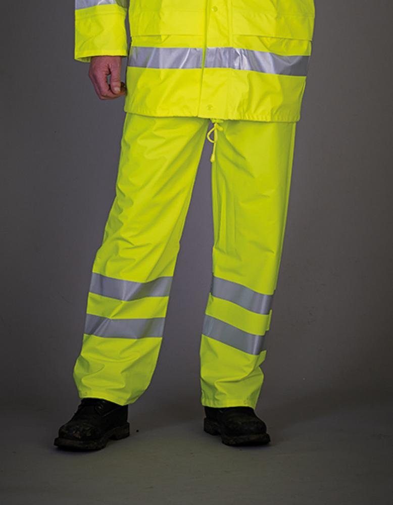 YOKO Arbeitshose Hi-Vis Soft Flex Breathable Rain Trousers S bis 3XL