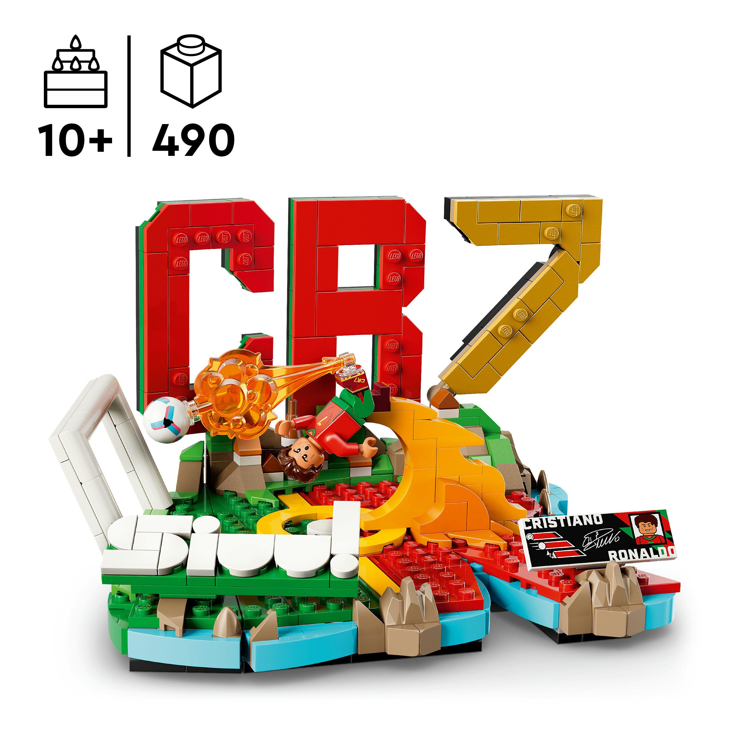 LEGO® Cristiano Ronaldo – Fußball-Highlights (43012), LEGO Editions Football Konstruktionsspielsteine, (490 St)