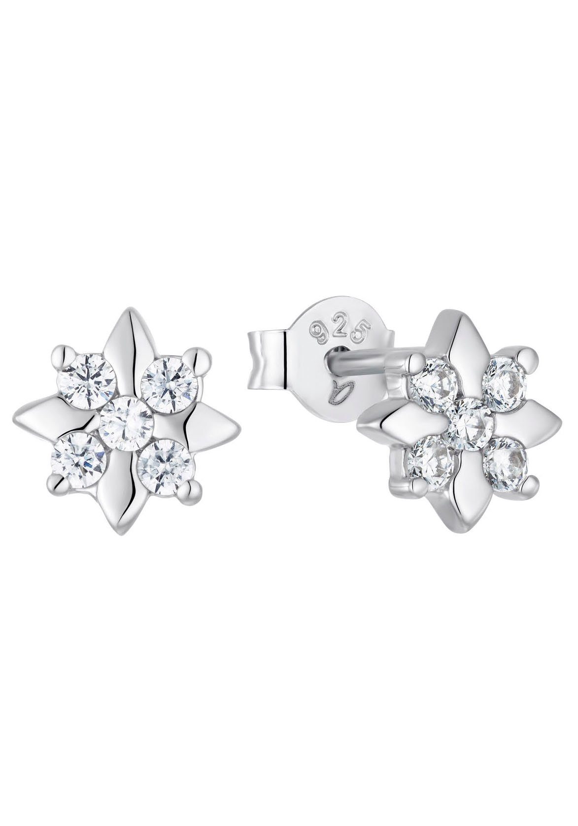 Amor Zirkonia (2-tlg), Paar mit Flower-Star, Ohrstecker 2029318