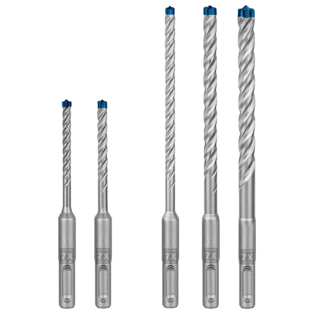 Bosch Professional Bohrmaschine Hammerbohrer-Set Expert SDS plus-7X, 5-teilig, 5-10 mm