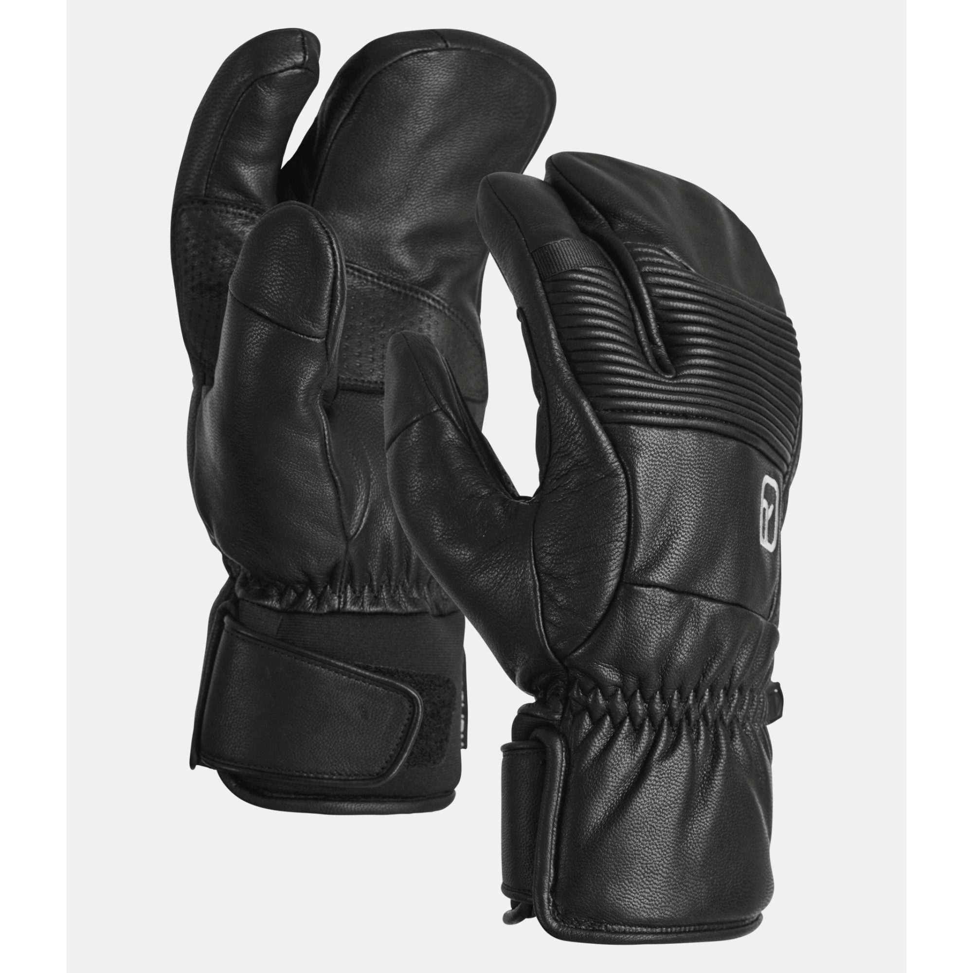Ortovox Skihandschuhe FULL LEATHER 3 FINGER GLOVE - black raven