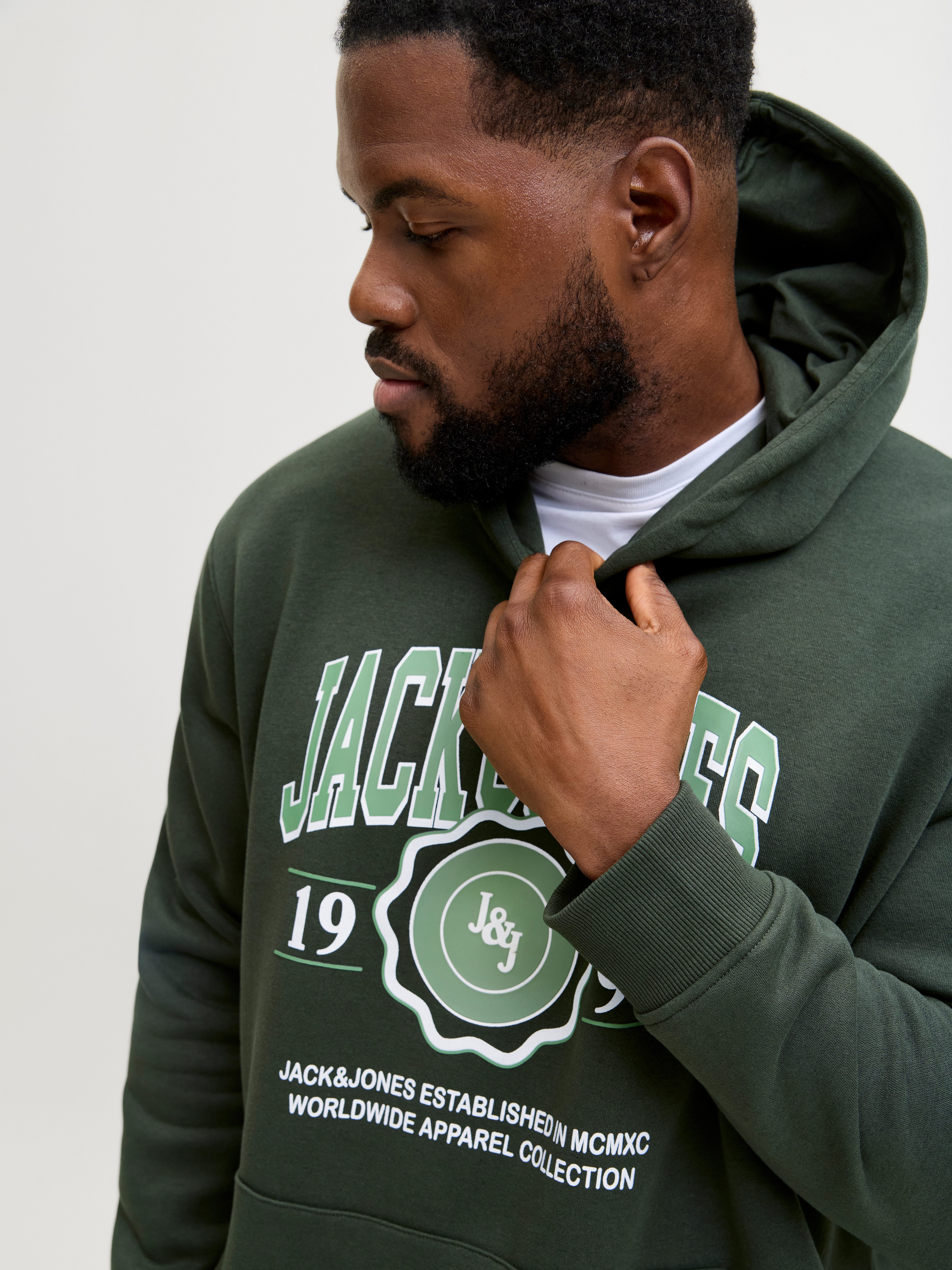 Jack & Jones PlusSize Kapuzensweatshirt JJMAKO SWEAT HOOD PLS günstig online kaufen