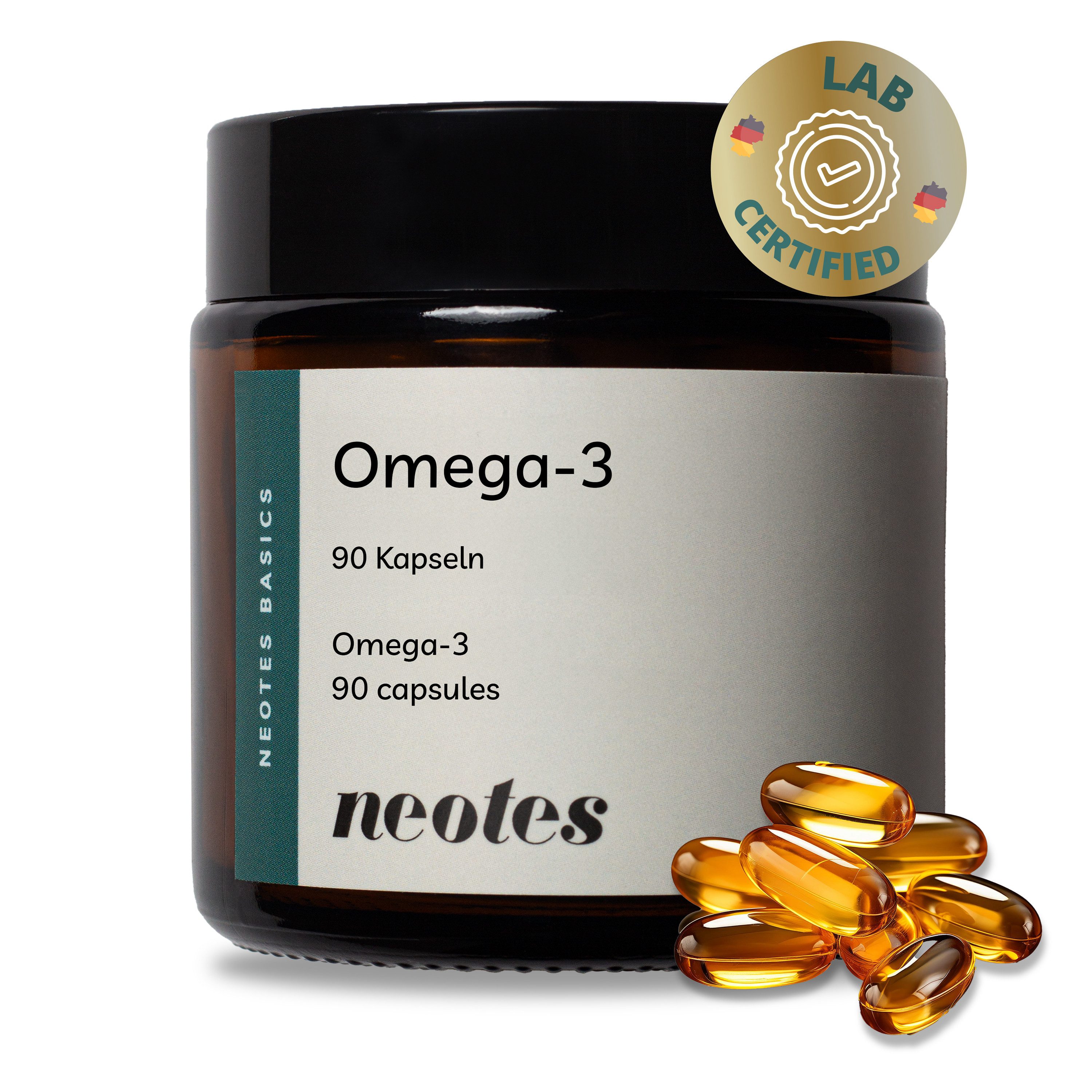 neotes Omega-3 im Glas 90 Kapseln