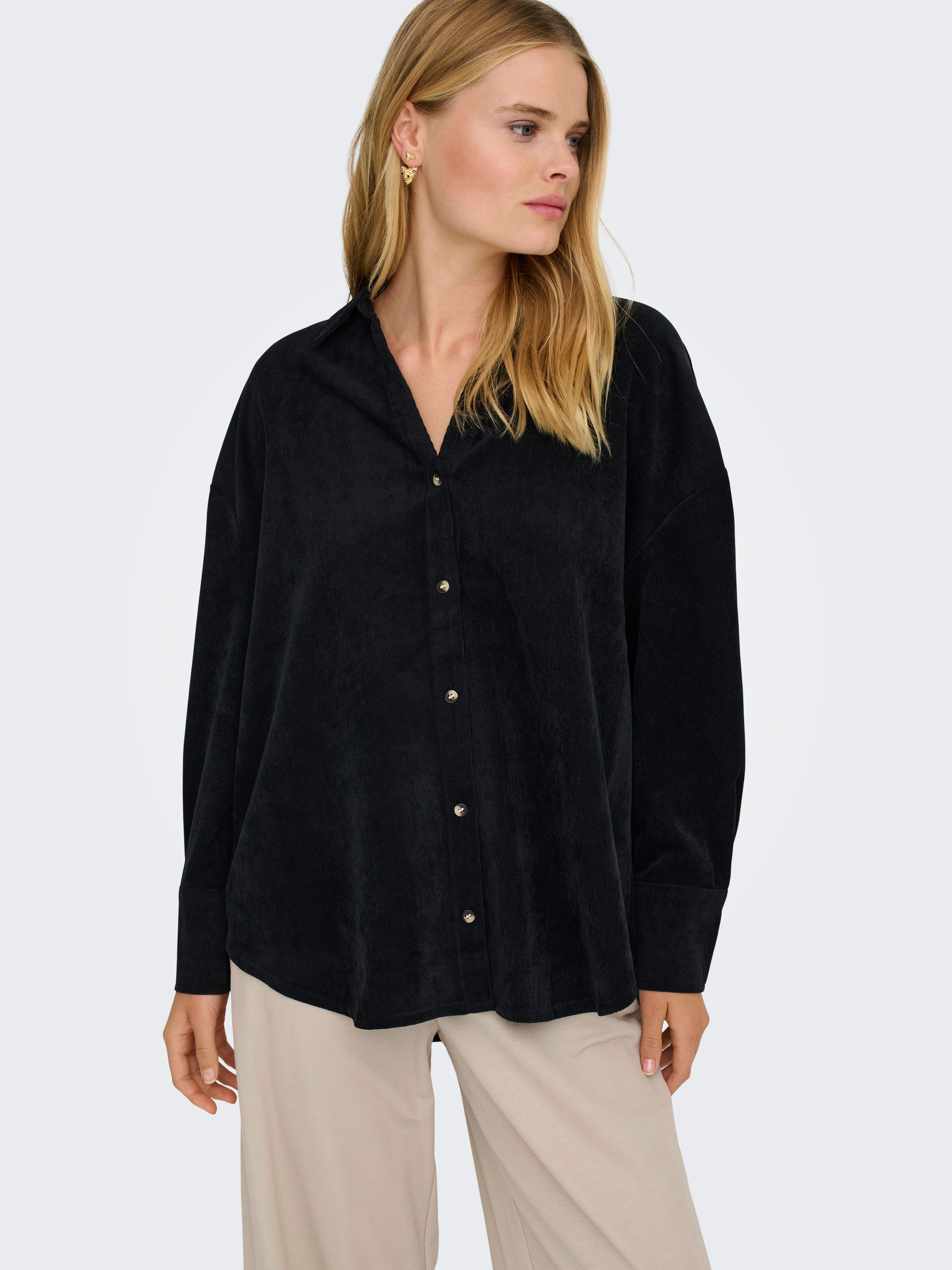 ONLY Langarmbluse ONLMARIKE LIFE L/S CORD LOOSE SHIRT PNT günstig online kaufen