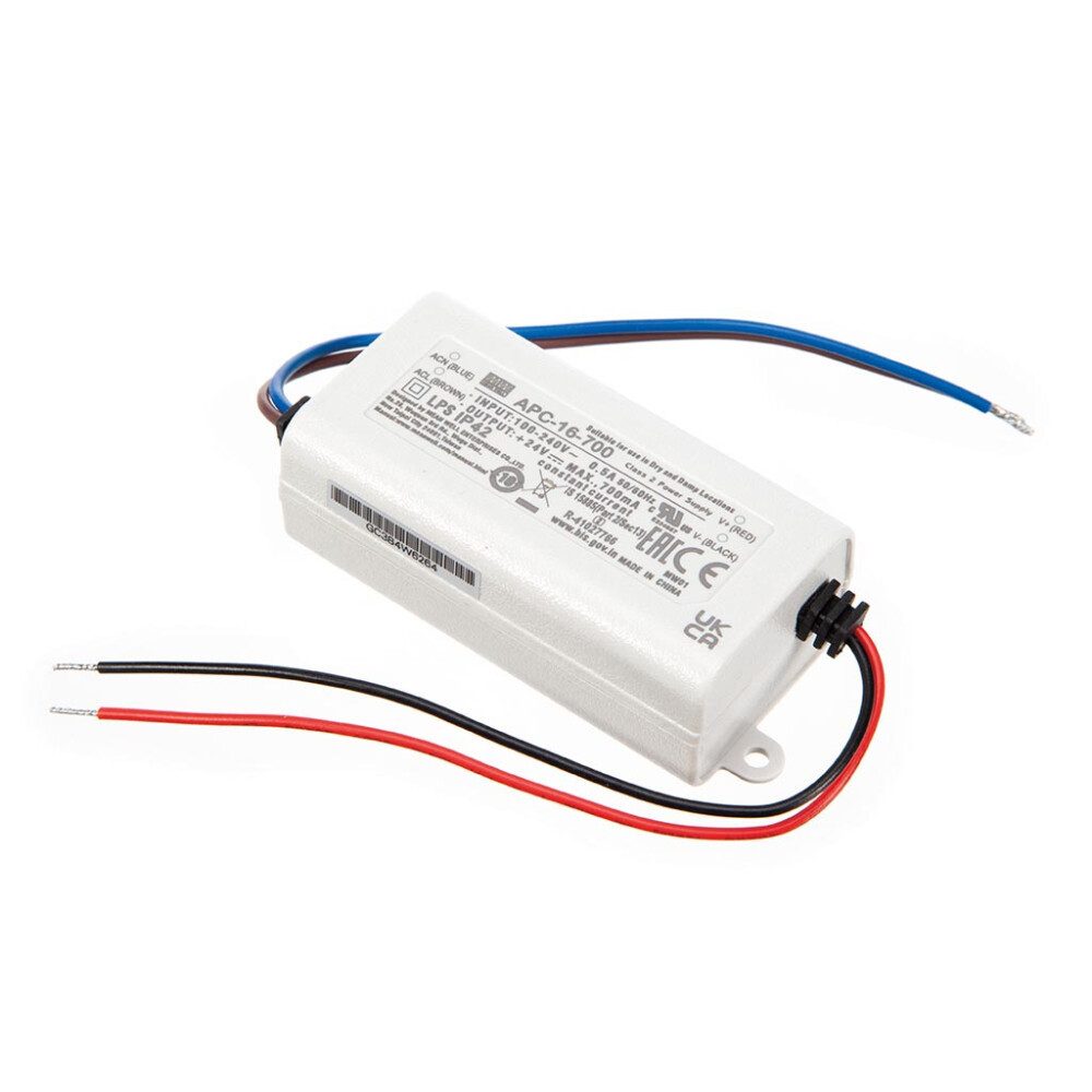 MeanWell Rundstecker LED-TREIBER - KONSTANTSTROM - 1 AUSGANG - 700 mA - 16 W, 1-tlg.