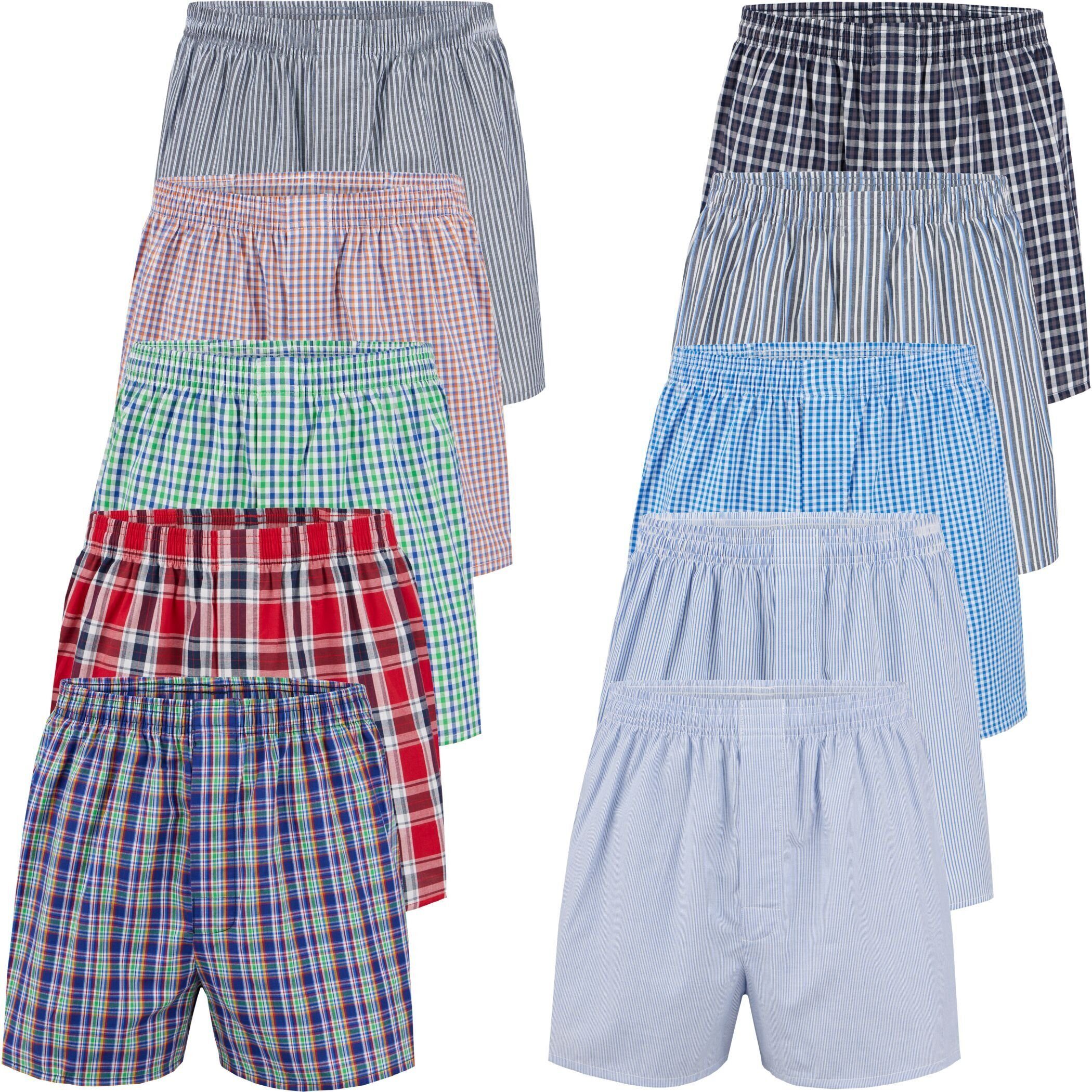 Multicolour Boxershorts Sparpack 2 City Life Mehrfarbig Boxer (10er 4XL S Pack) Herren Life Boxershorts Shorts - (1-St) City (Classic C-10-2)