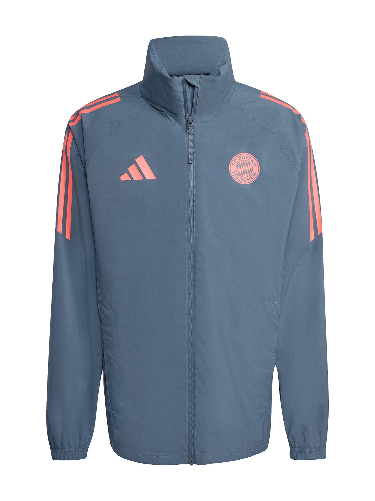 Regenjacke FC Bayern München, Regenjacke Coach, Unisex, Grau