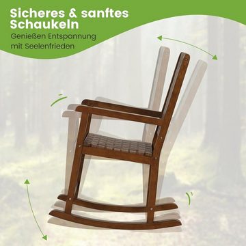 KOMFOTTEU Schaukelstuhl Gartenstuhl, mit Wippfunktion, für Innen Außen