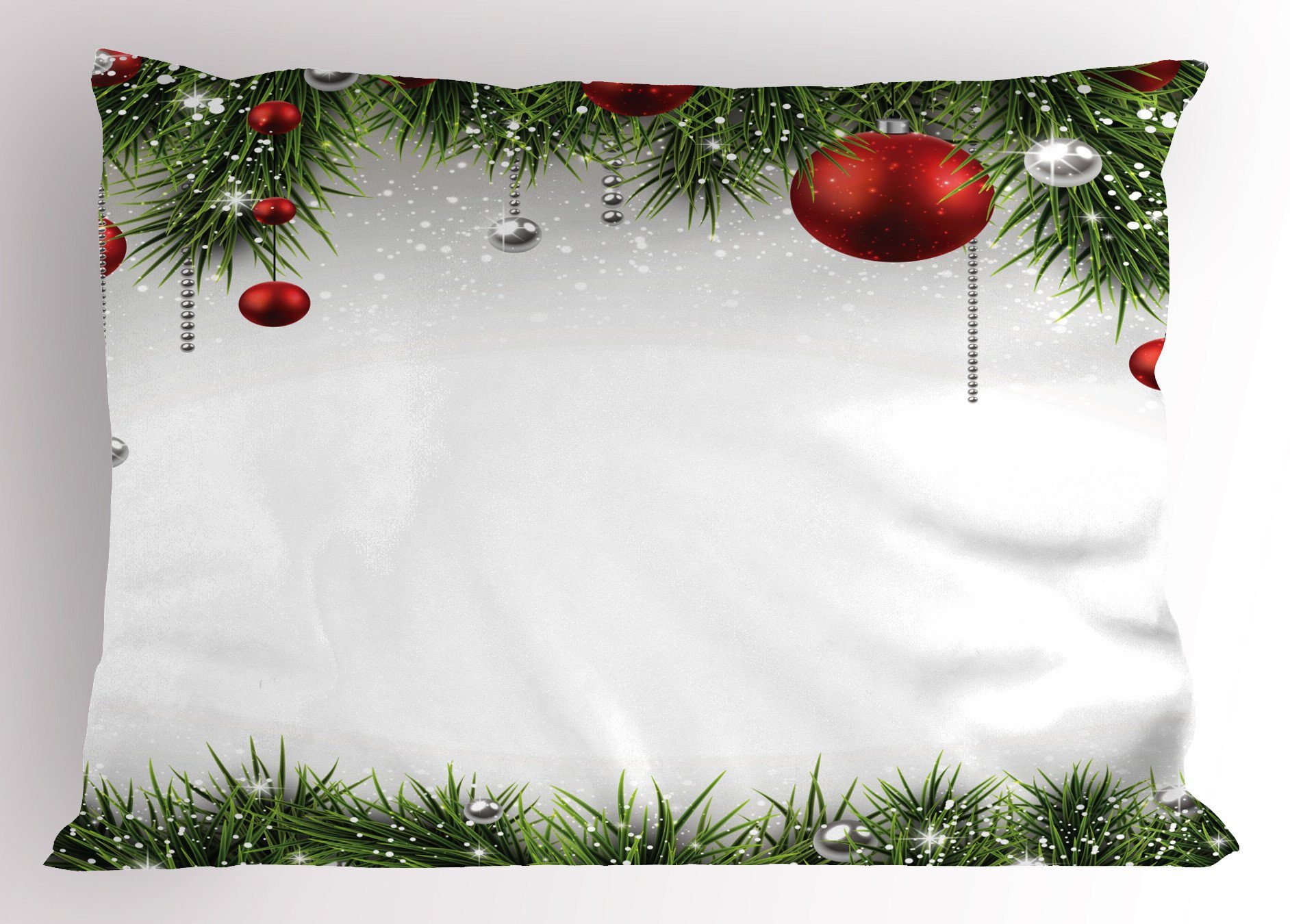 Kissenbezüge Dekorativer Standard King Size Gedruckter Kissenbezug, Abakuhaus (1 Stück), Weihnachten Baum Balls Ornaments