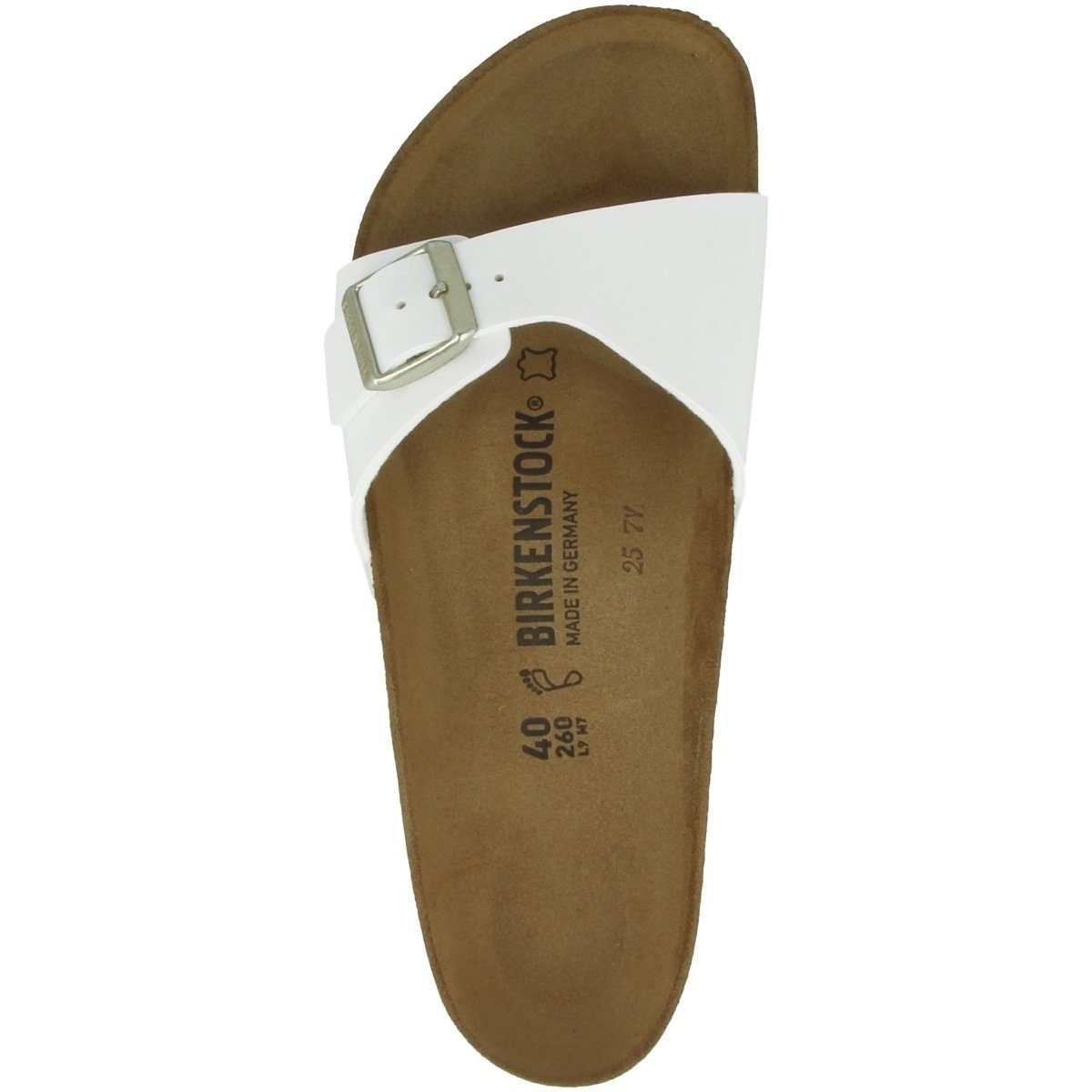 Birkenstock Madrid Birko-Flor Lack normal Damen Pantolette Hausschuhe, Sand günstig online kaufen