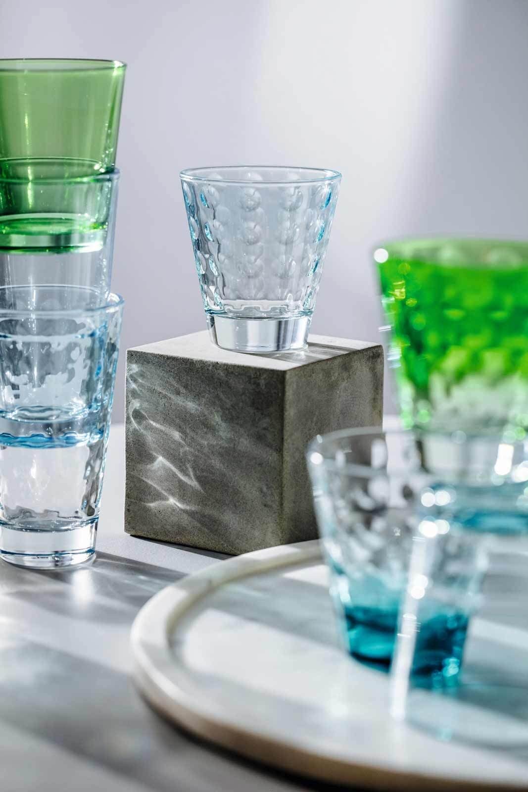 ml 215 6er Glas grün Set, LEONARDO Trinkgläser Optic Glas