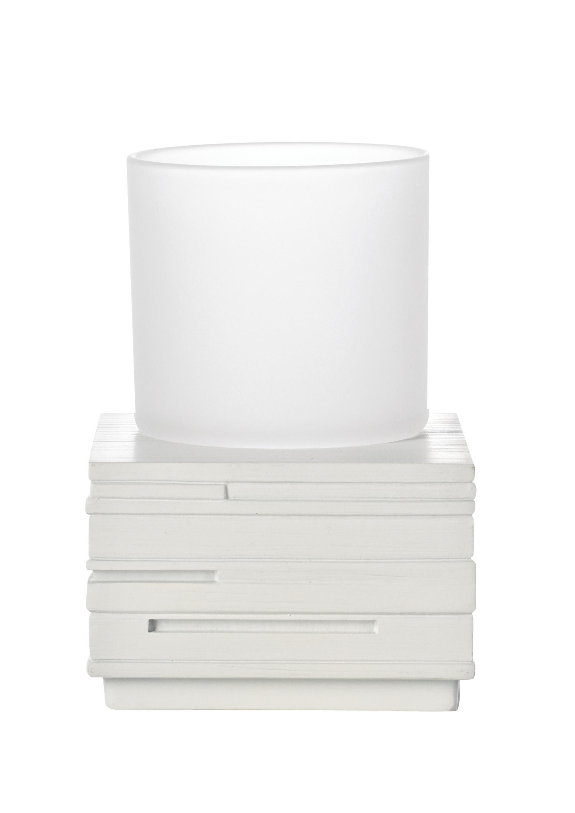 Ridder Badaccessoire-Set Aufbewahrungsbecher Brick weiß günstig online kaufen