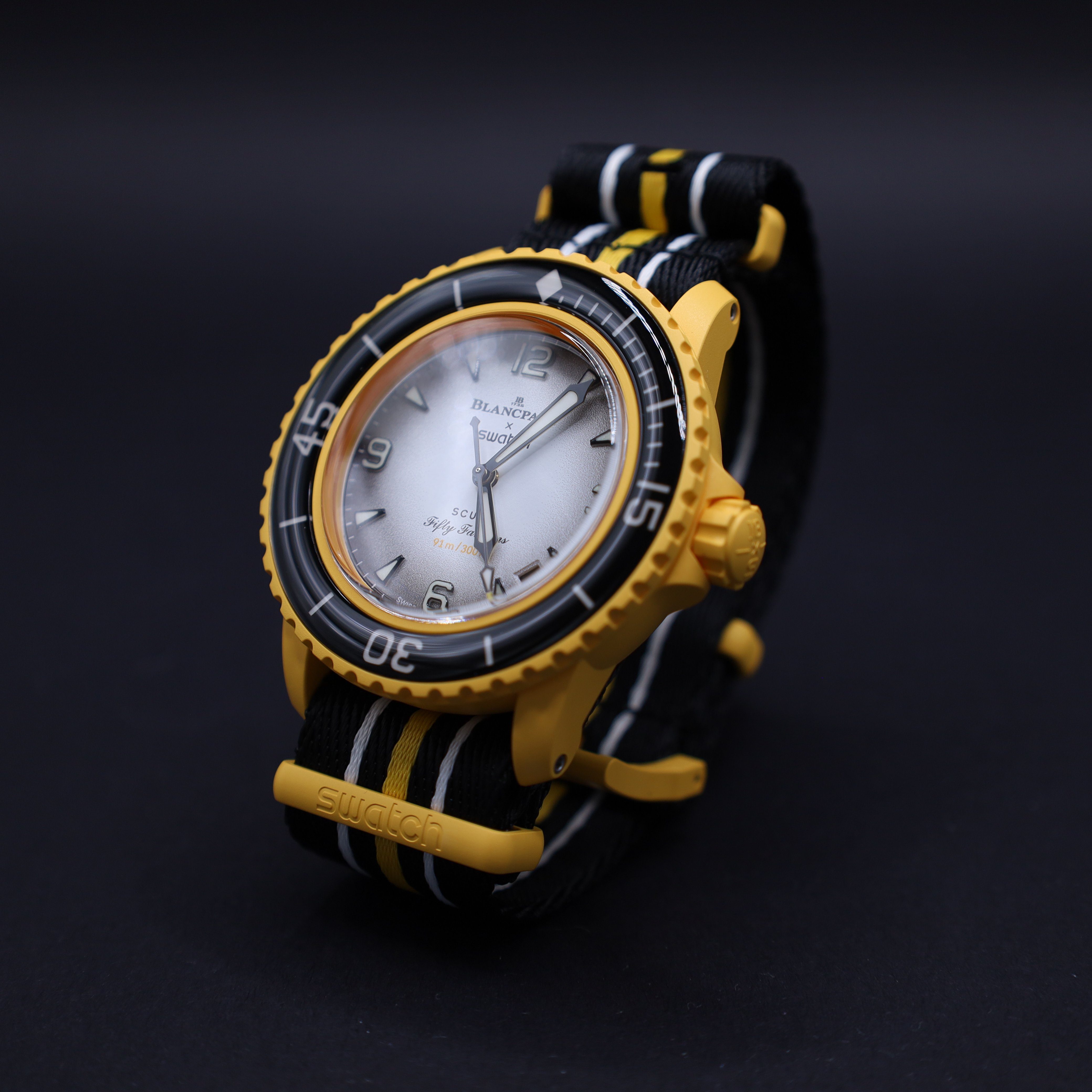 Swatch Automatikuhr Swatch x Blancpain Pacific Ocean Automatikuhr Scuba Fifty Fathoms, (1-tlg)