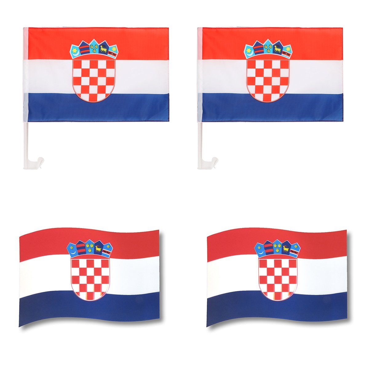 Sonia Originelli Fahne Fanpaket "Kroatien" Croatia Fußball Flaggen 3D Magnet Fahren, Magnete: 3D-Effekt