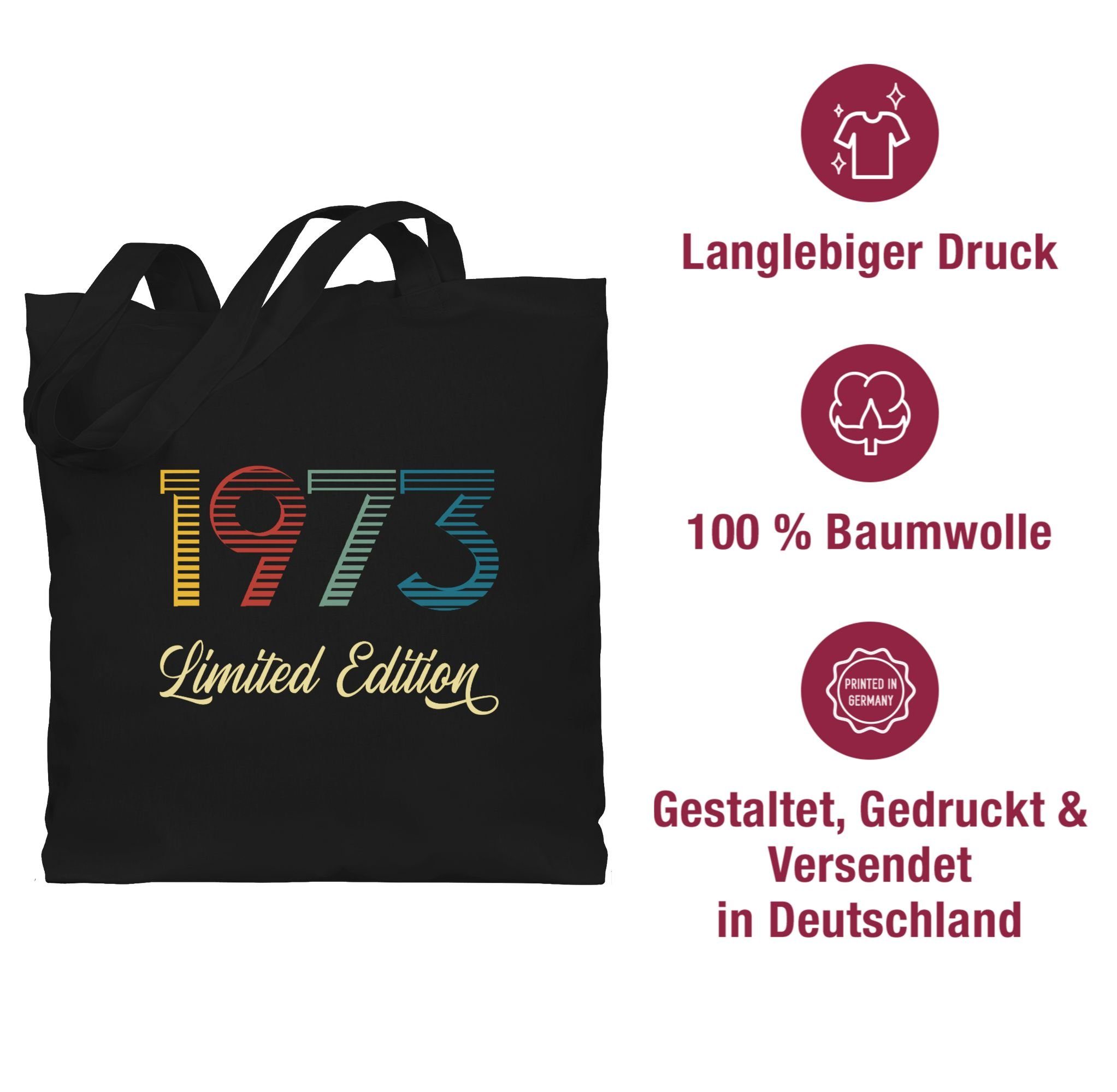 Edition Umhängetasche Limited 1 Geburtstag 1973, Shirtracer 50. Schwarz