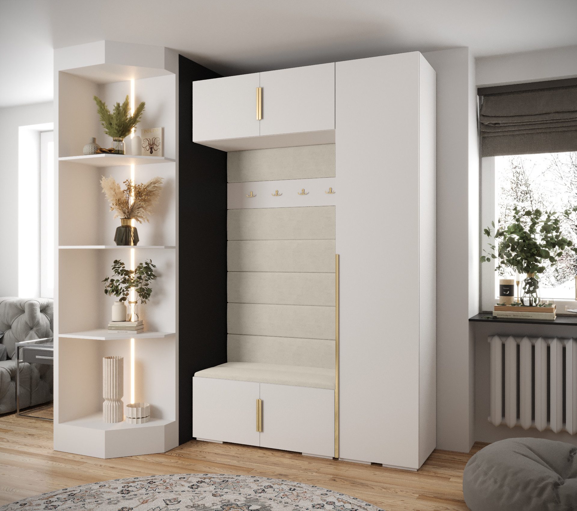 ABIKS MÖBEL Kompaktgarderobe INOVA 1 SATZ 19 Möbelset, Garderobe mit Kleide günstig online kaufen