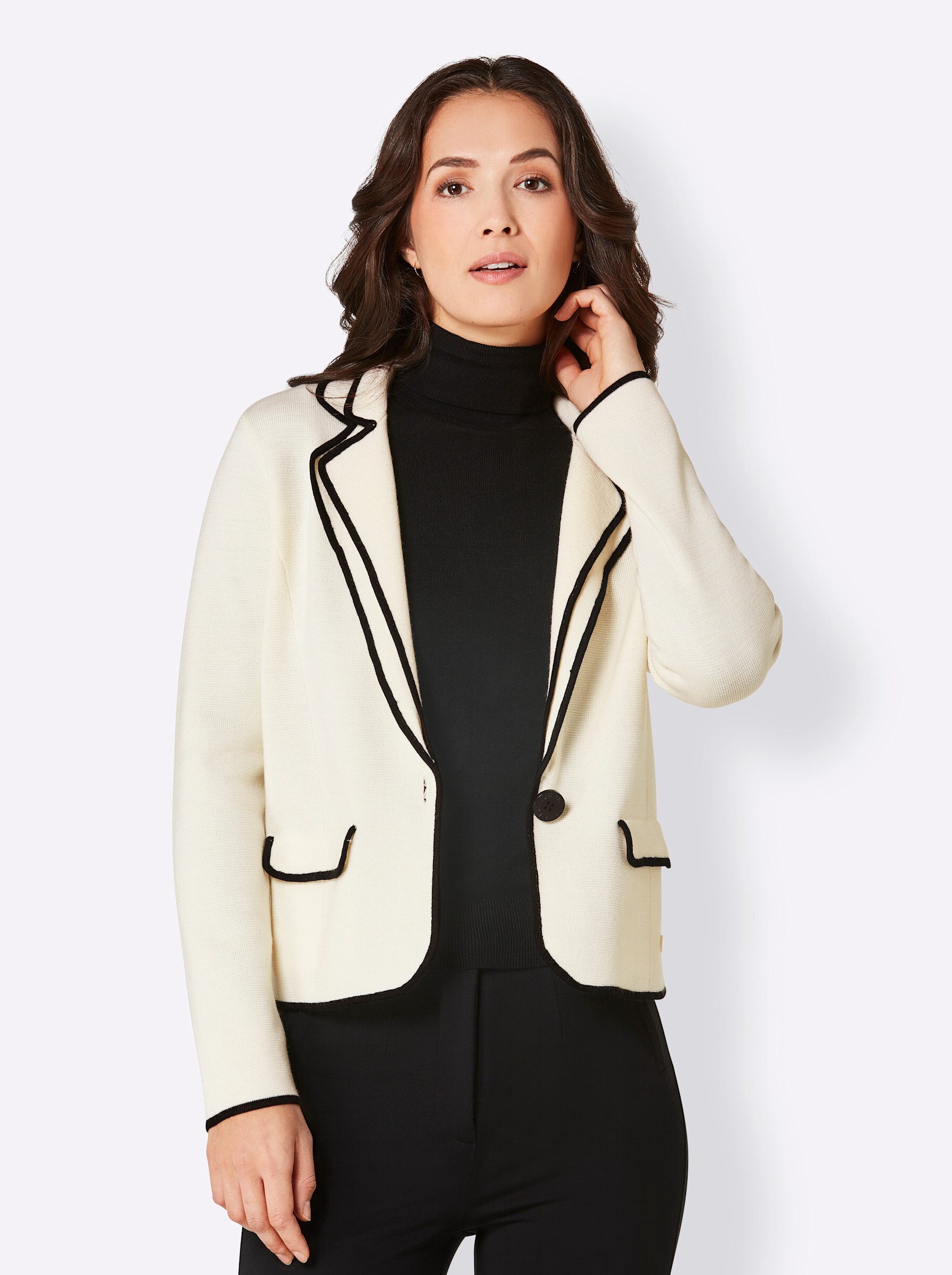 creation L Strickjacke Merino-Strickblazer