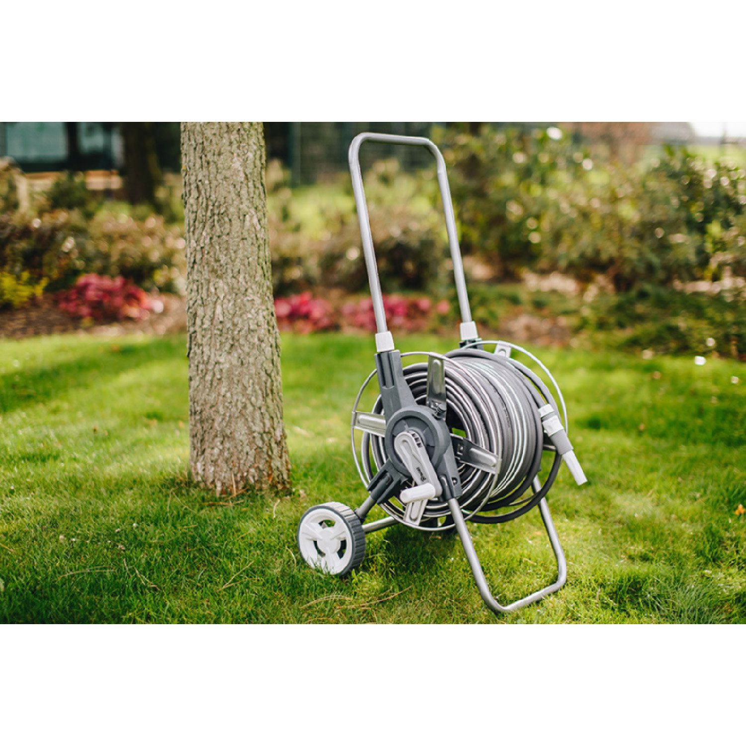 Bradas Schlauchwagen WHITE SILVER PLUS 30m Gartenschlauchwagen Komplettset