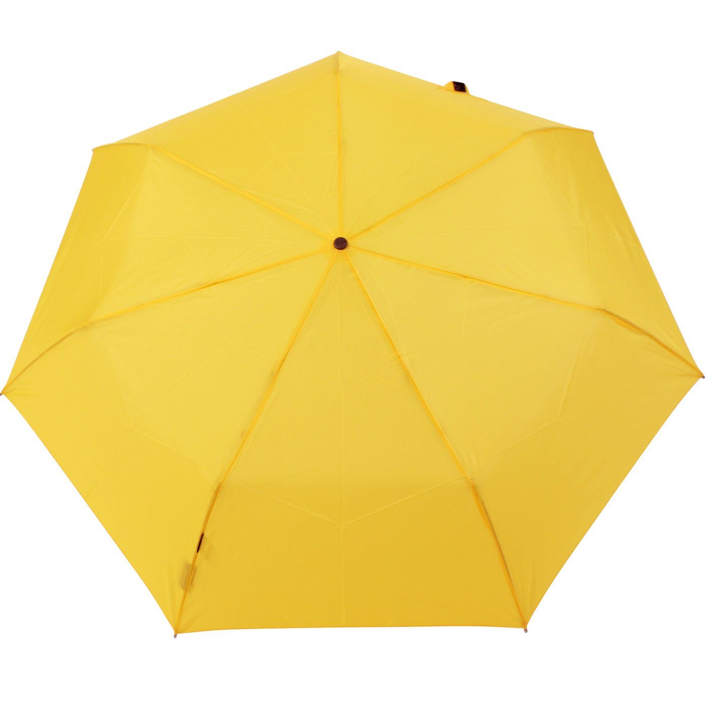 leicht Duomatic immer mit Taschenregenschirm Slim passt und Tasche klein jede gelb Auf-Zu Automatik, in Knirps® dabei,