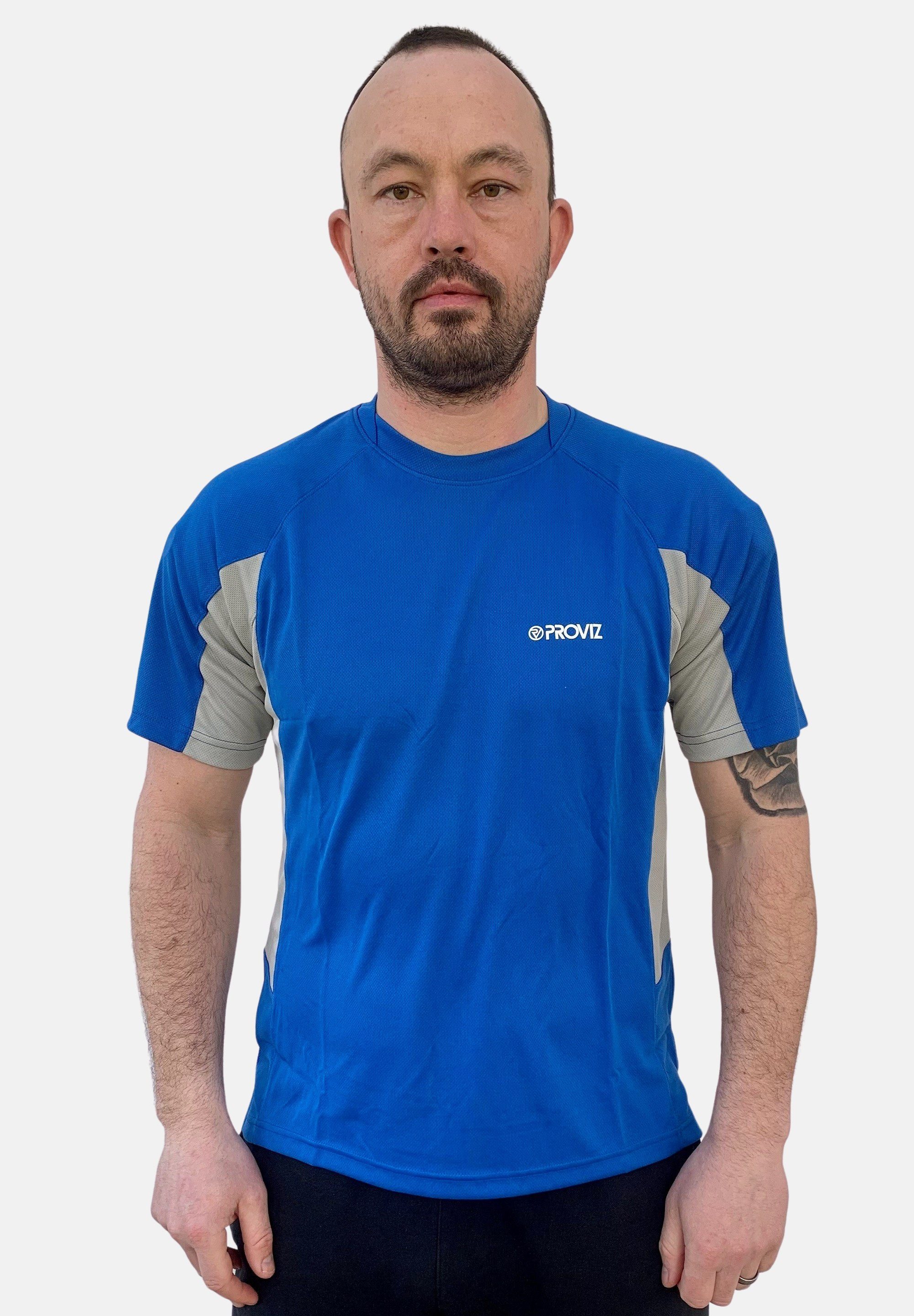 ProViz Laufshirt Klassisch Ultraleicht, feuchtigkeitsabsorbierend, reflektierend blue
