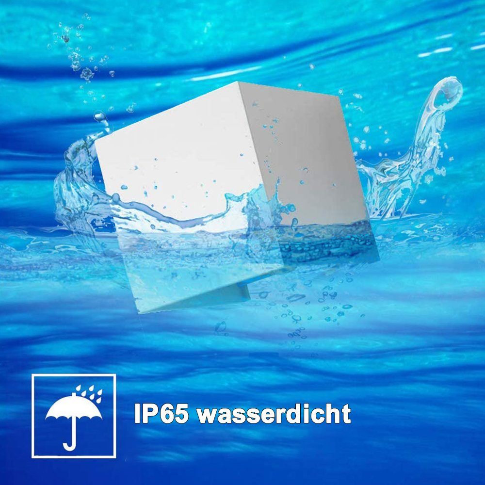 wasserdicht verstellbar, LED W, GelldG Außen-Wandleuchte 12 IP65 warmes LED-Außenwandleuchte Licht,