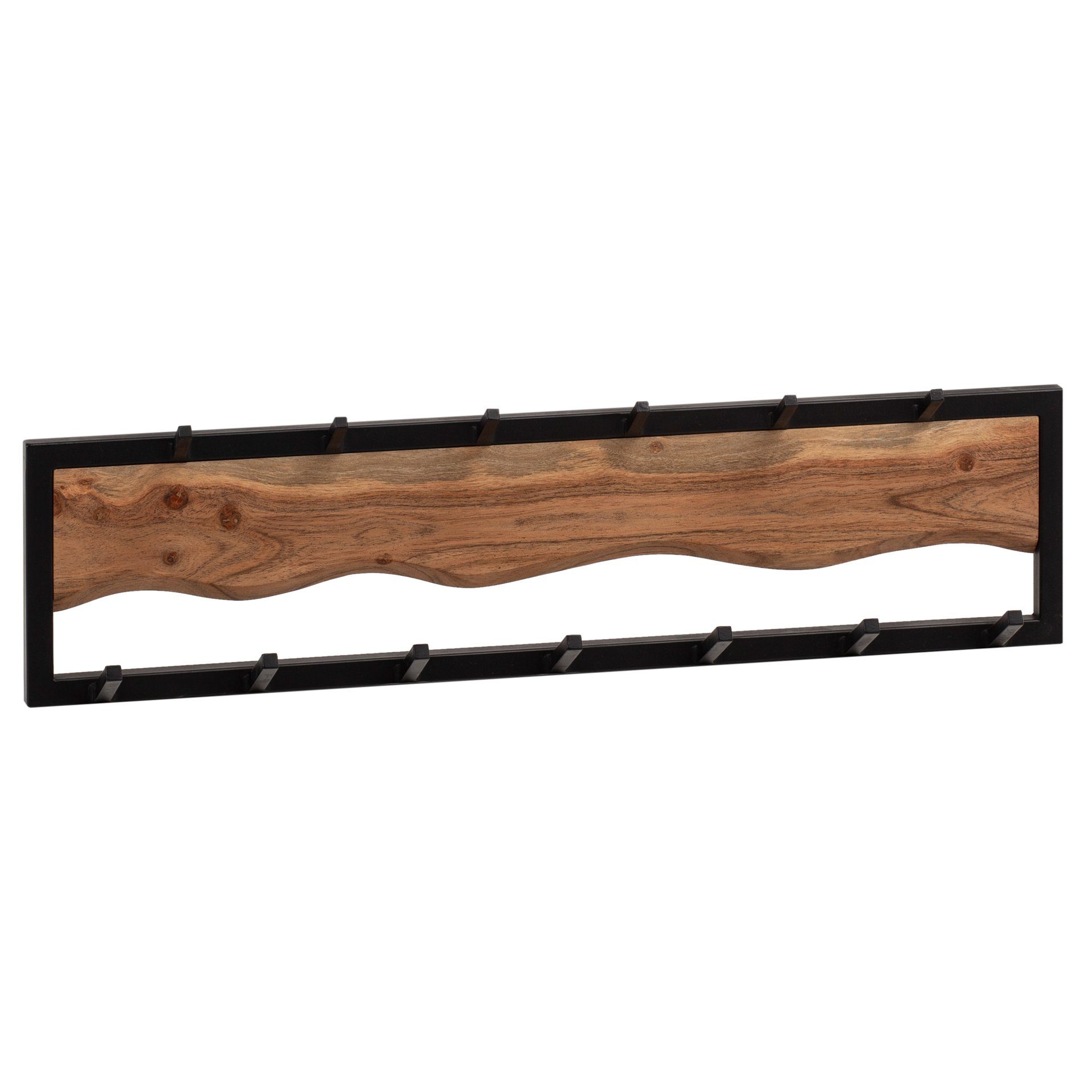 FINEBUY Wandgarderobe FB95800 (Akazie Massivholz / günstig online kaufen