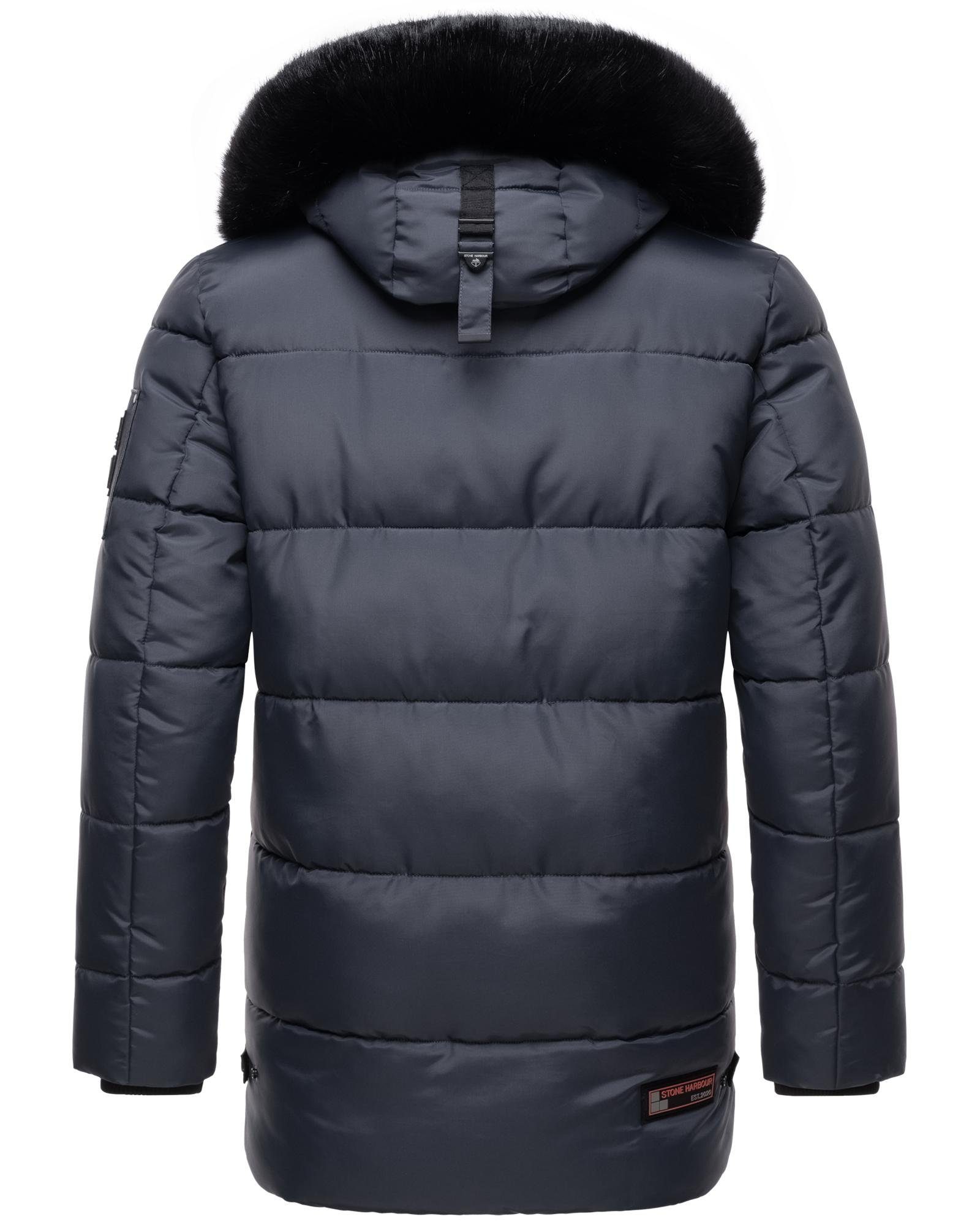 Stone Harbour Steppjacke Mironoo stylische Outdoorjacke mit großer Kapuze
