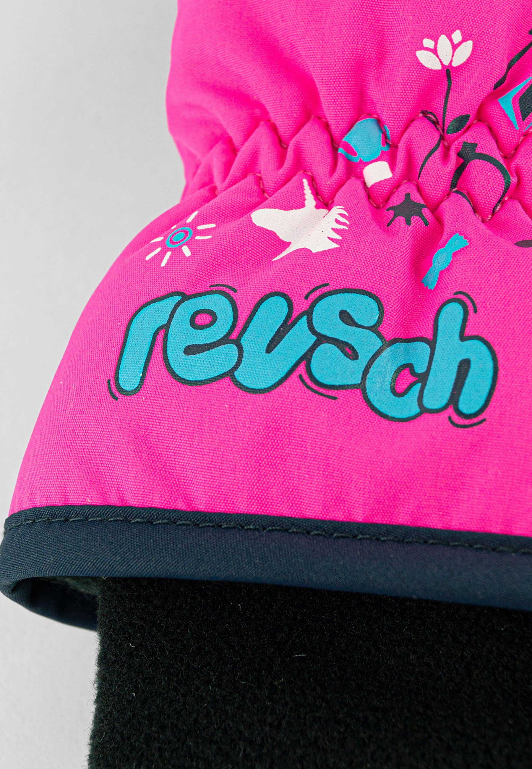 Reusch Fäustlinge Kids Mitten Handgelenkschlaufe praktischer pink-blau mit