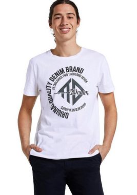 TOM TAILOR Denim T-Shirt mit Logofrontdruck