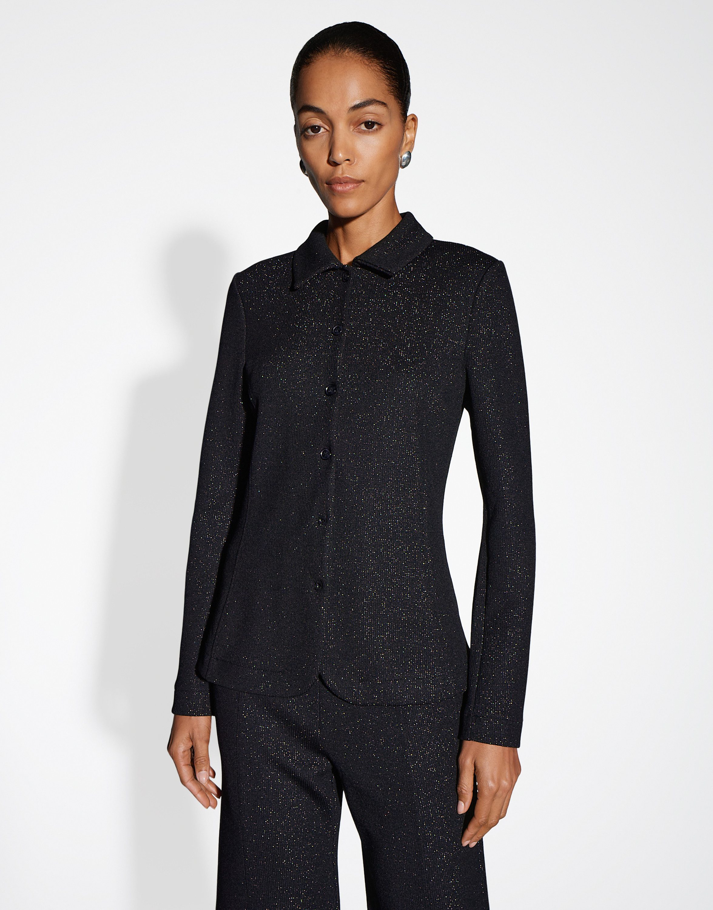 someday Langarmbluse ZPARKLE Slim talliert mit Glitzereffekt günstig online kaufen