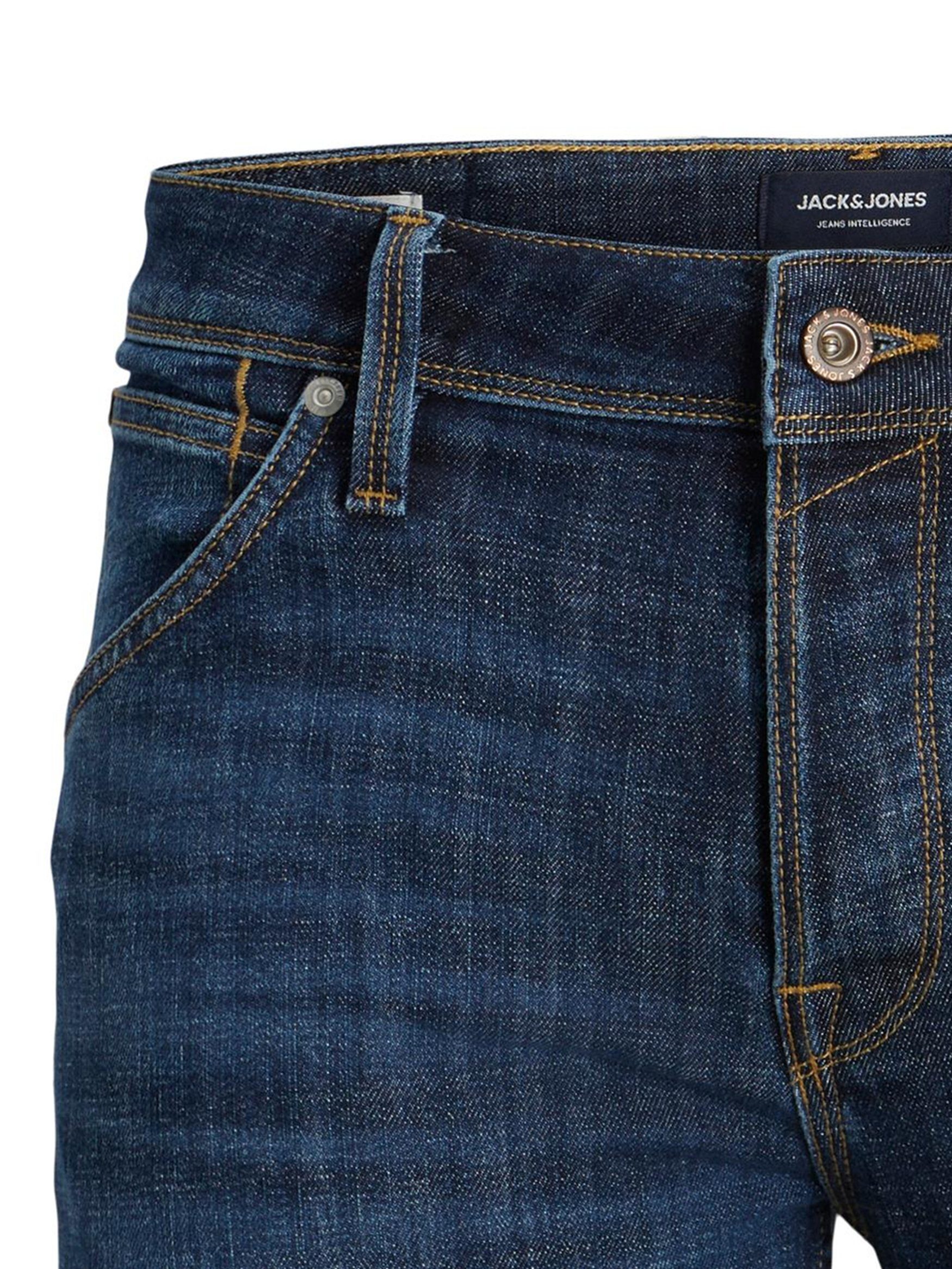 Jack & Jones Jeansshorts Knielange Jeans Übergröße JJRICK JJFOX für Herren JJIRICK JJFOX SHORTS GE 237 SN PLS