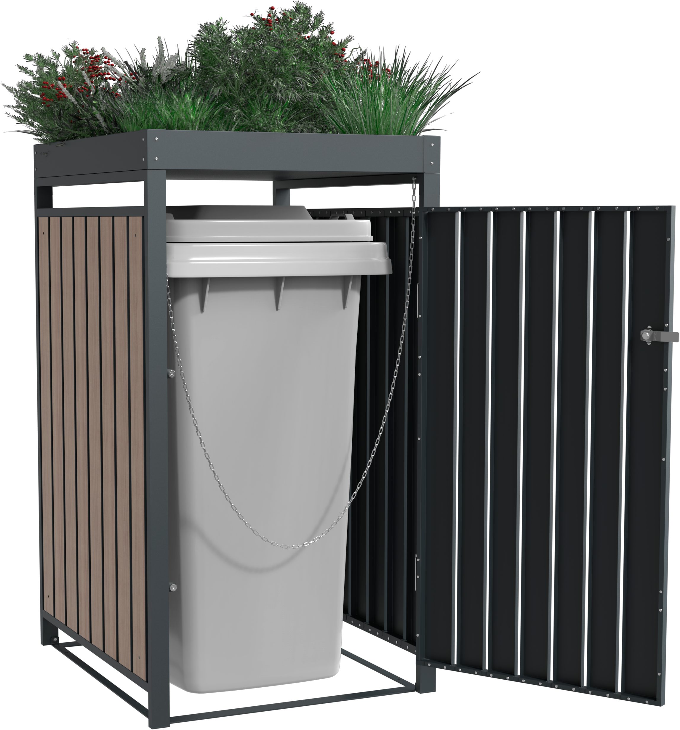 WESTMANN Mülltonnenbox Planta, Platz für 1 Mülltonnen je 240 L, BxHxT: 68x84x124,5 cm