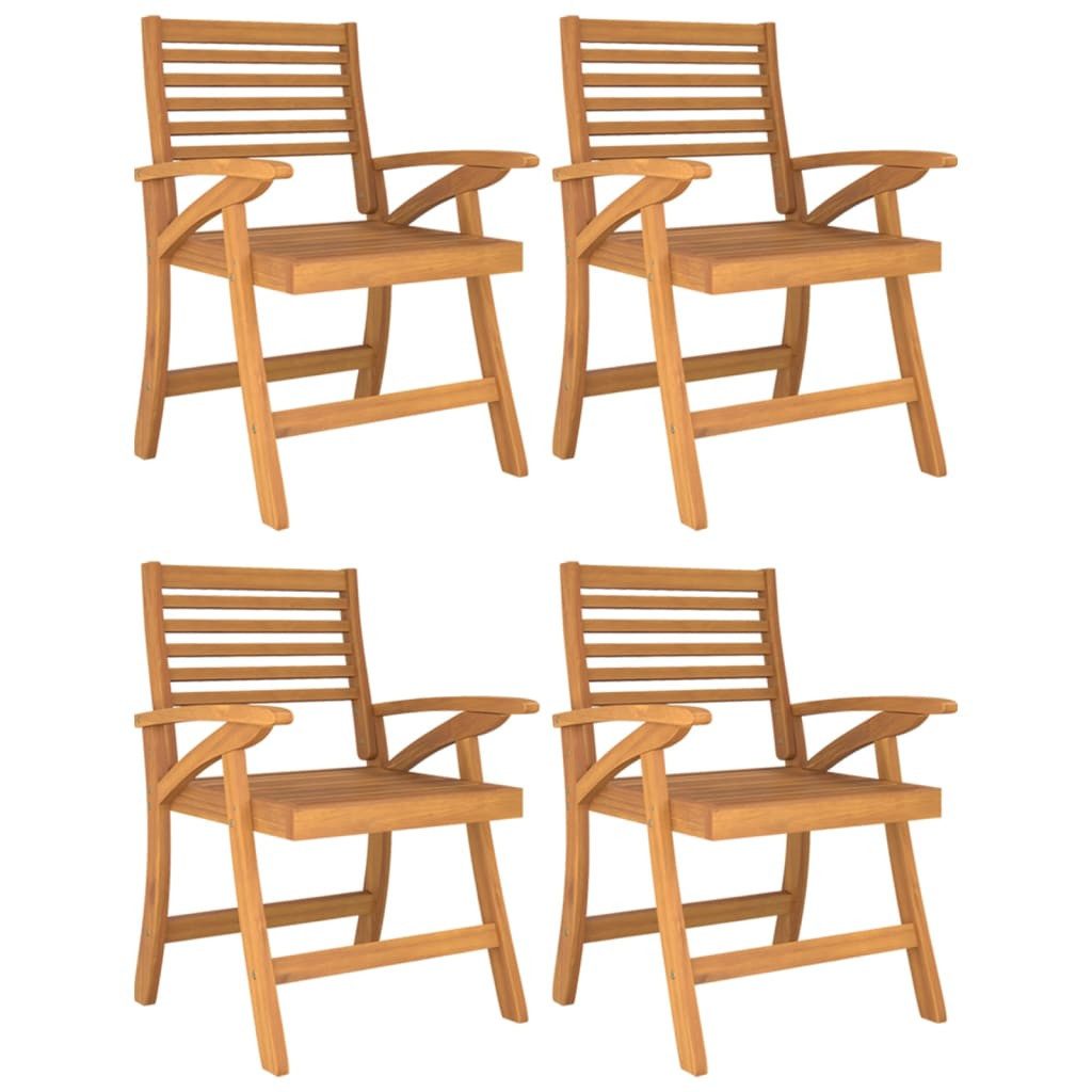 vidaXL Gartenstuhl Gartenstühle 4 Stk. 58x58x87 cm Massivholz (4 St)