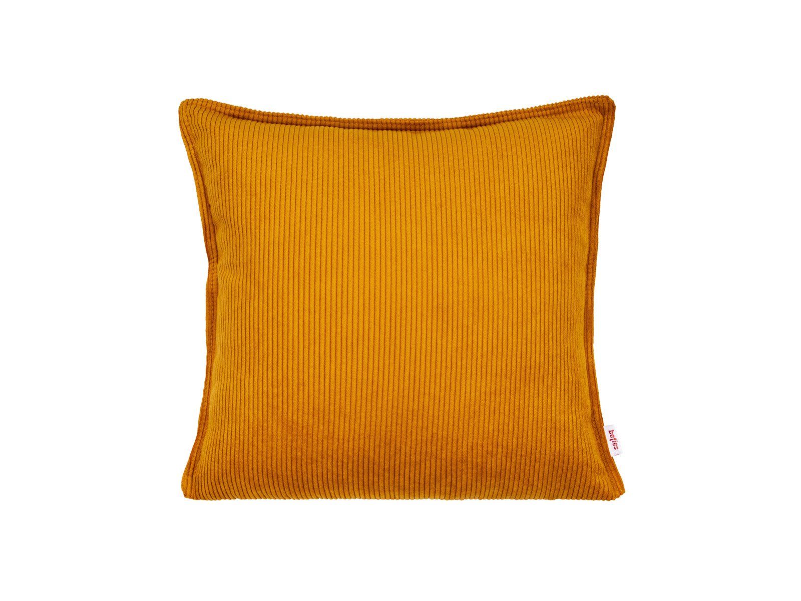beties Подушкиbezug HYggelig No.1, (1 Stück), Samtcord Подушкиbezug ca 40x40 cm Hygge Style mit Stehsaum kurkuma-gelb