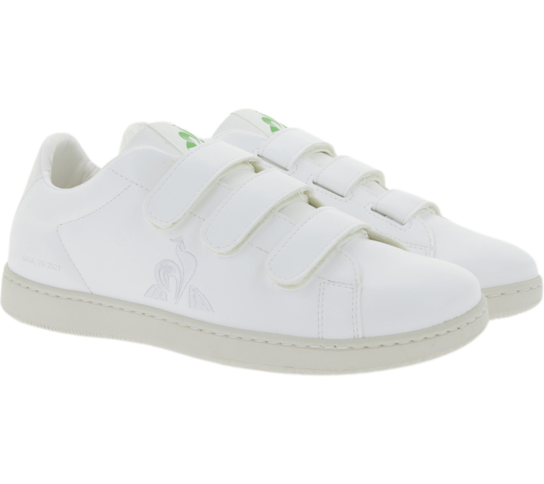 Le Coq zeitlose Top Sportif Turnschuhe Le Damen mit Sportif Sneaker Klettverschluss Weiß Schuhe Sneaker Low Gaia Velcro Coq