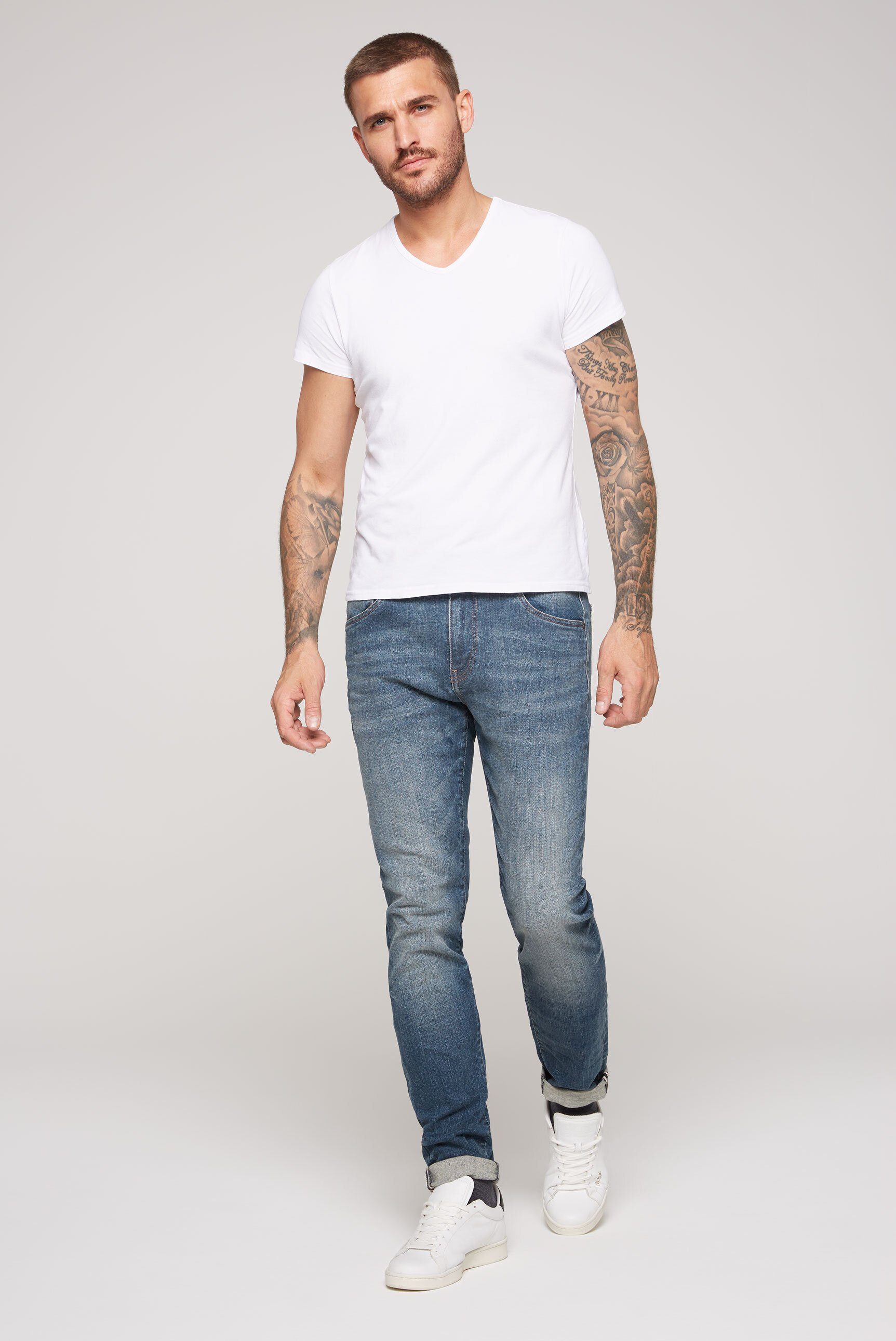 Leibhöhe CAMP hoher DAVID mit Regular-fit-Jeans